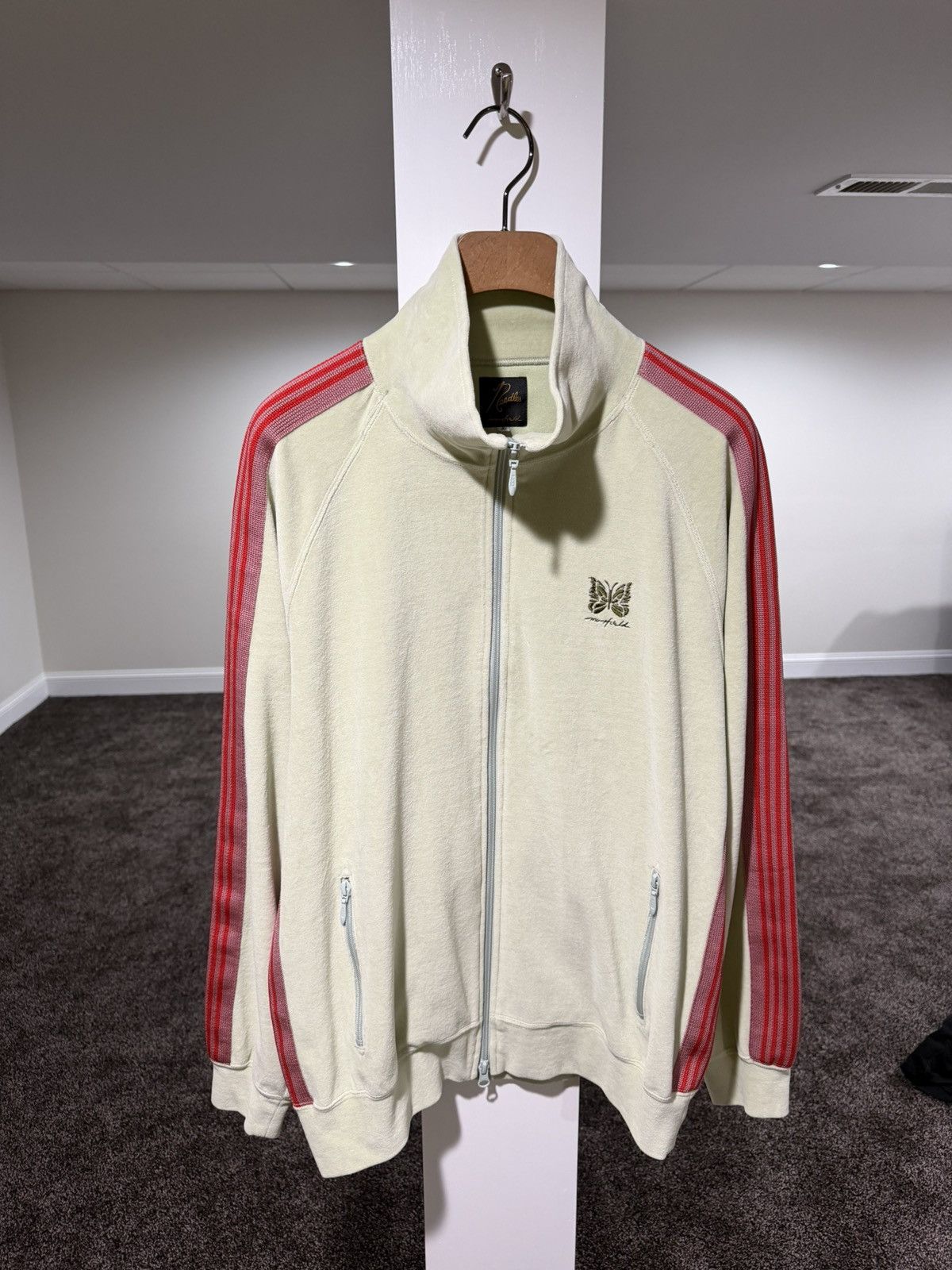 Maxfield Los Angeles × Needles Needles x Maxfield Mint Green / Red Velour Track Jacket Size US L / EU 52-54 / 3 - 3 Thumbnail