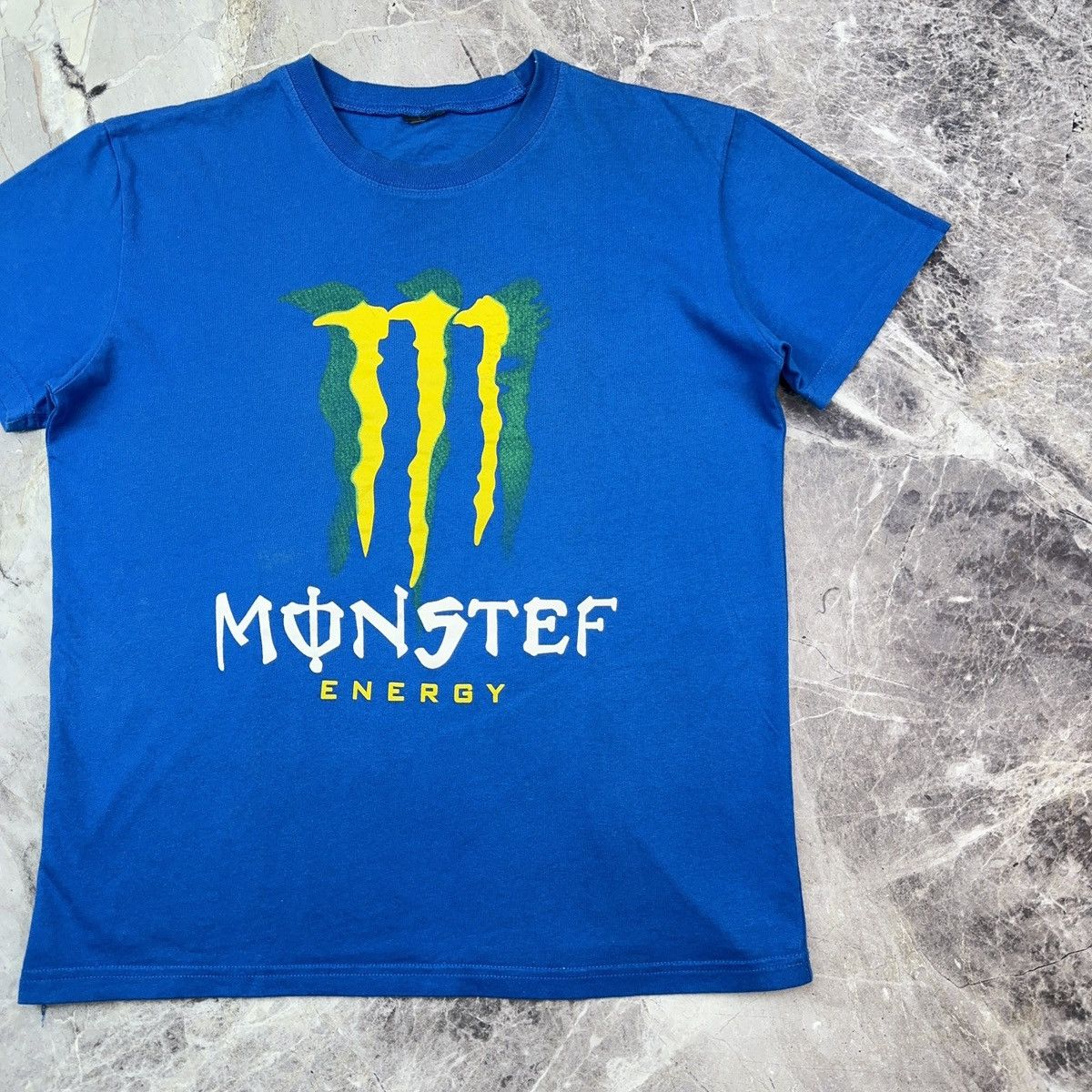 Red Bull × Vintage Vintage Monster Energy T shirt Racing Moto Blue M Size US L / EU 52-54 / 3 - 6 Thumbnail
