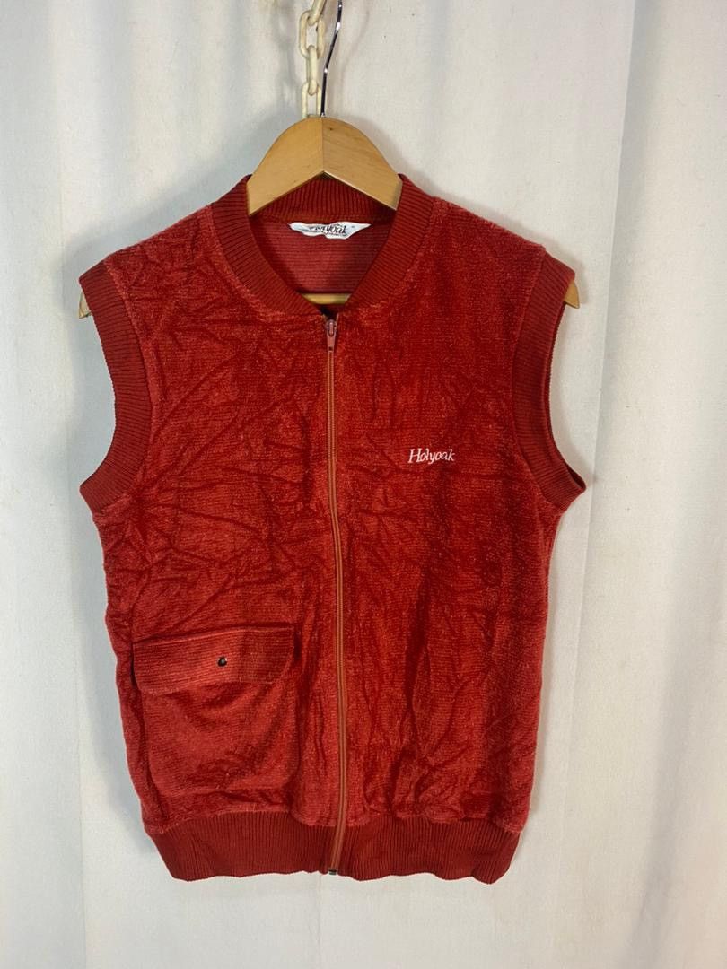 Japanese Brand × Vintage Unisex 🔥Vintage holyoak zipper sleeveless knitwear Size US S / EU 44-46 / 1 - 1 Thumbnail
