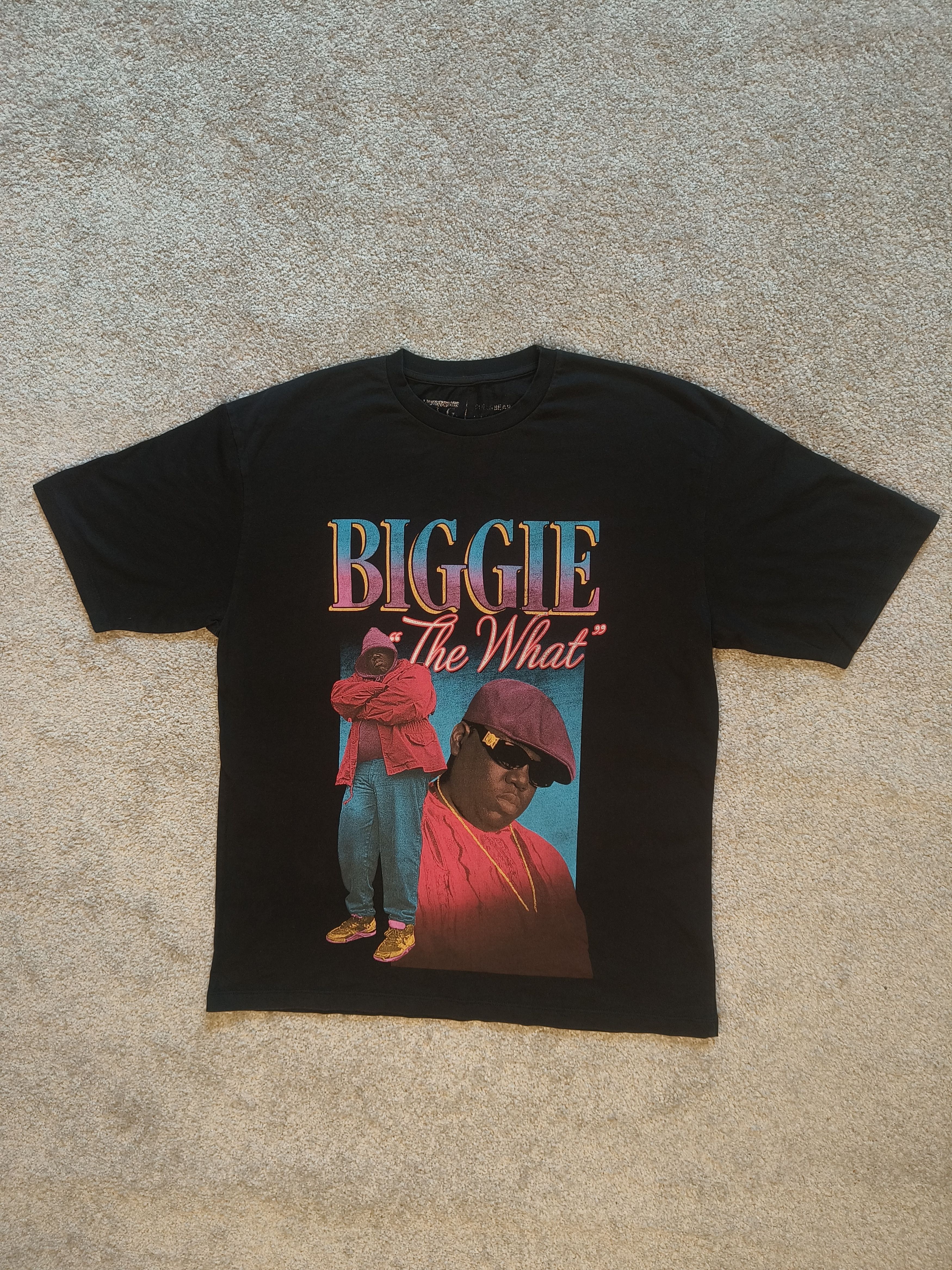 Rap Tees Pull & Bear Biggie "The What" Vintage Hip Hop Tee Black Size US XL / EU 56 / 4 - 1 Thumbnail
