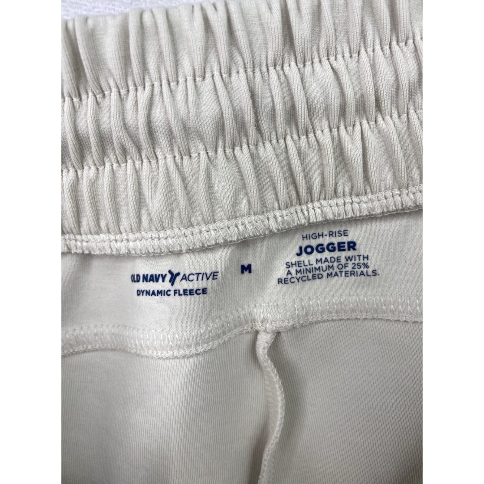 Old Navy Old Navy Active Pants M Beige High Rise Jogger Sweatpants Pockets Recycled Size 32" / US 10 / IT 46 - 7 Thumbnail