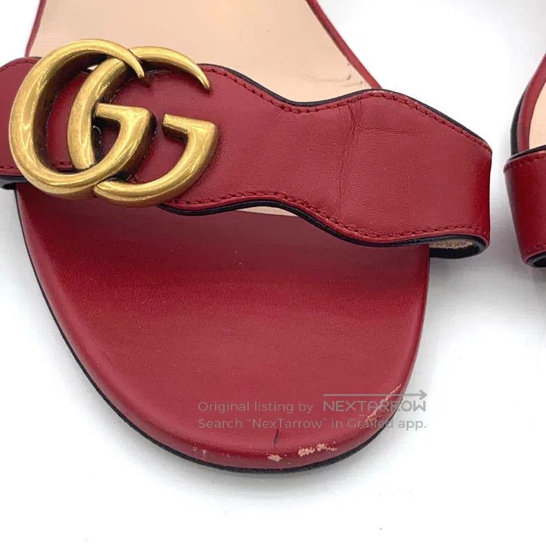 Gucci Gucci Dark red double G logo one-character buckle thick-he Size US 8.5 / IT 38.5 - 8 Thumbnail
