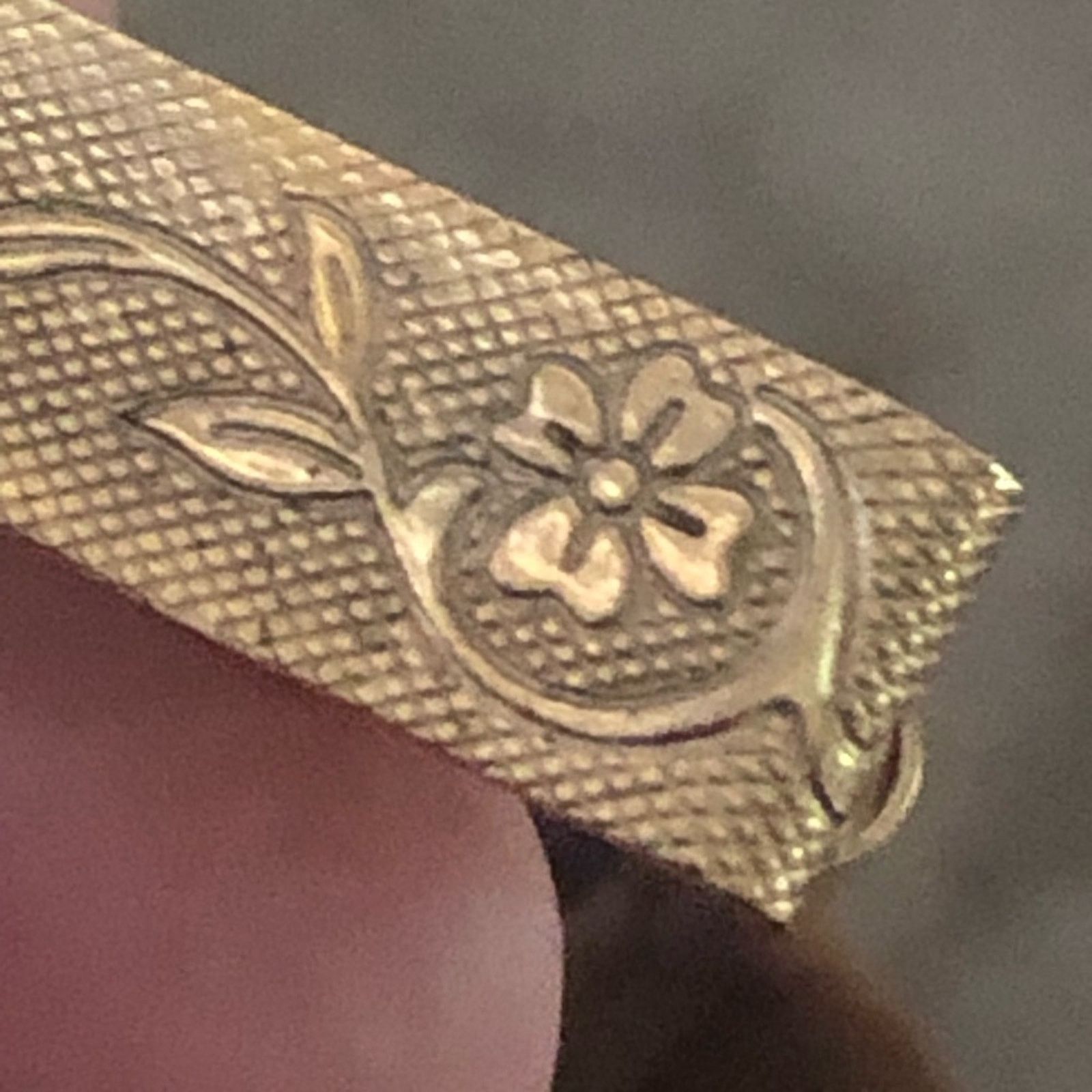 Vintage Vintage men’s gold floral design tie bar tie clip Size ONE SIZE - 3 Thumbnail