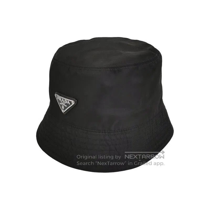 Prada Prada Black Triangle Logo Fisherman Hat. Size ONE SIZE - 1 Thumbnail