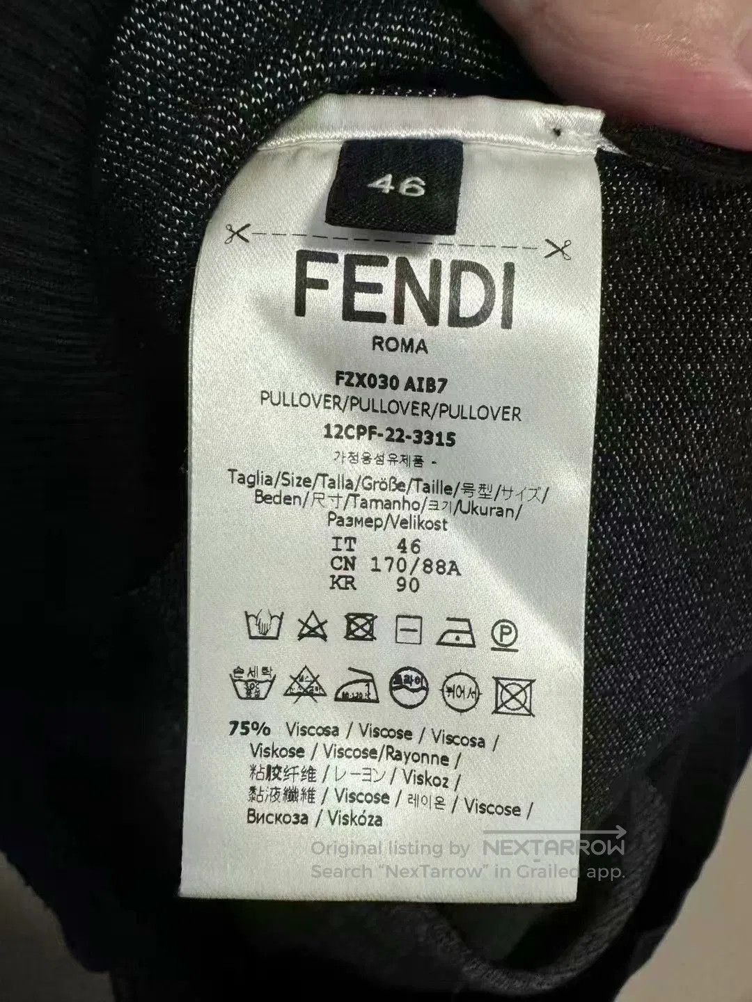 Fendi fendi black crew neck sweater size 46. Size US L / EU 52-54 / 3 - 4 Thumbnail