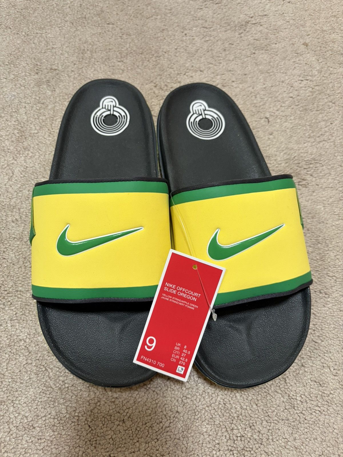 Nike Nike Oregon Sandals Green/Yellow Size US 9 / EU 42 - 1 Thumbnail