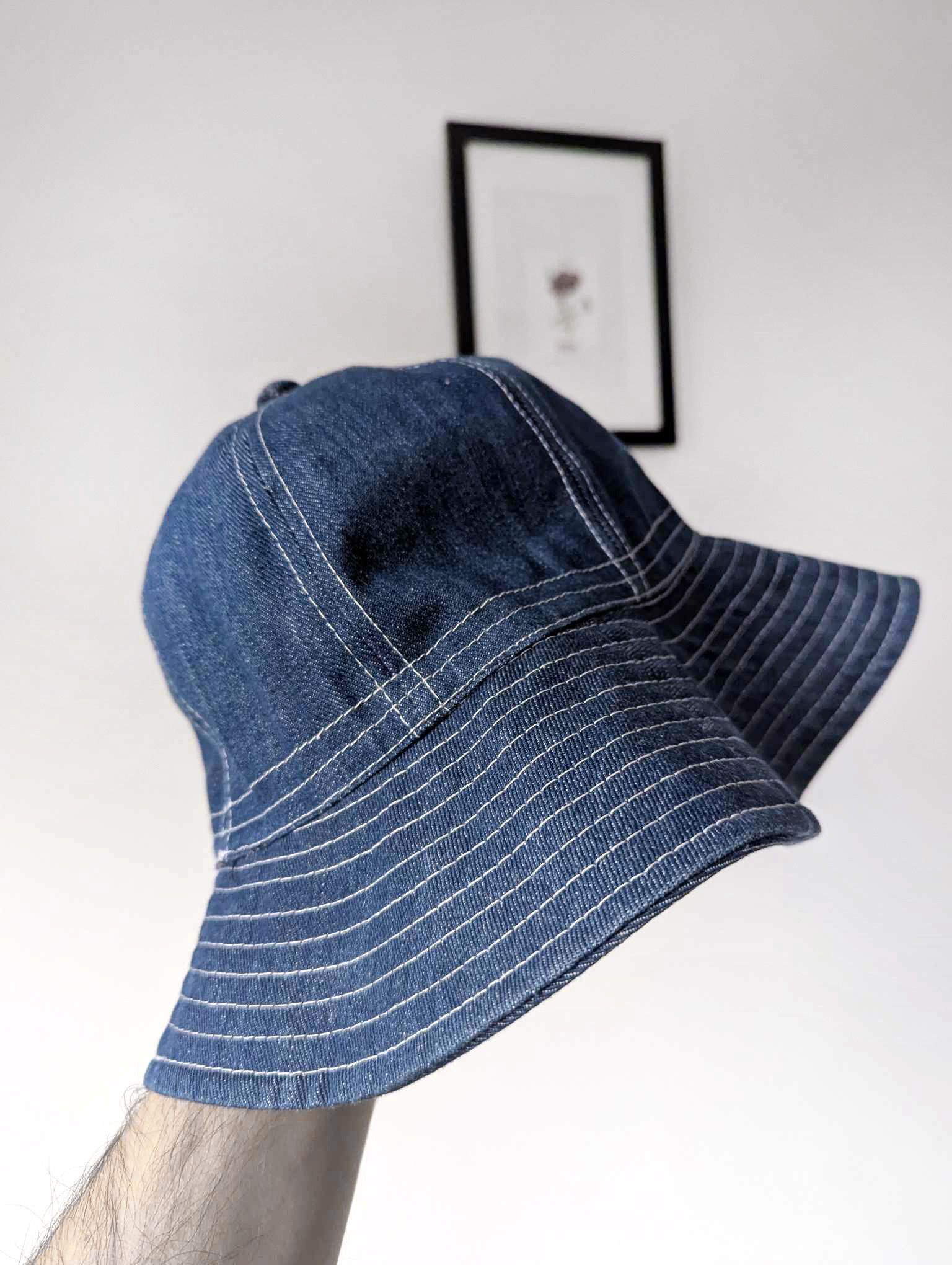 Japanese Brand Vintage Denim Bucket Hat Made in Korea indigo jeans rare Size ONE SIZE - 1 Thumbnail