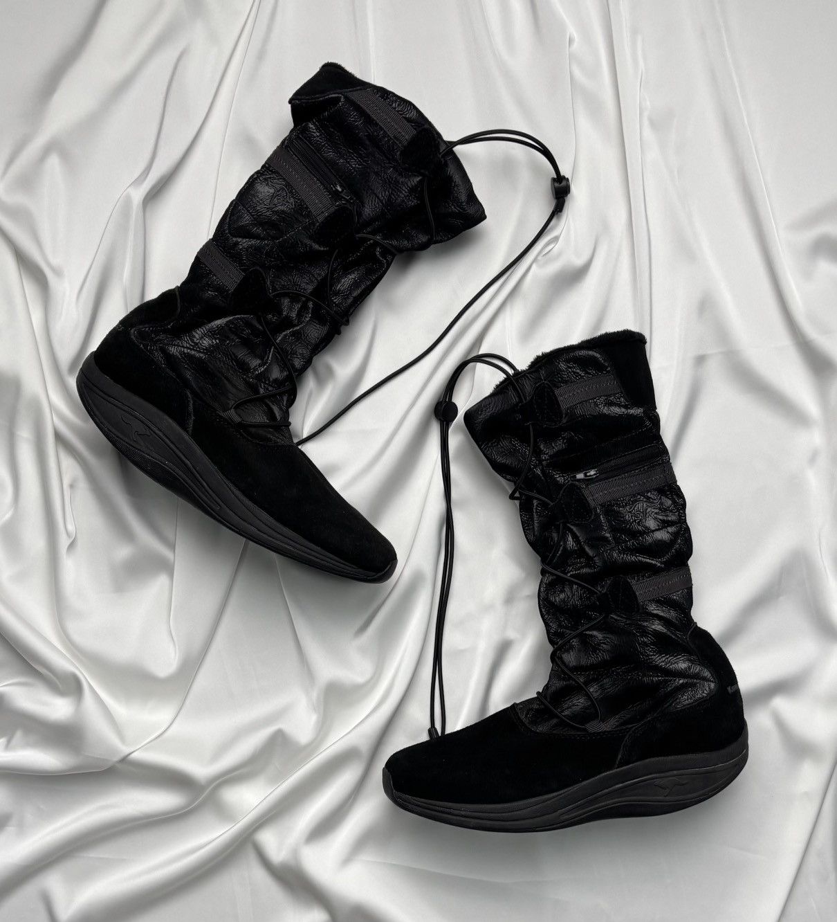 KangaROOS Kangaroos adjustable black goth boots with straps Size US 9 / IT 39 - 1 Thumbnail