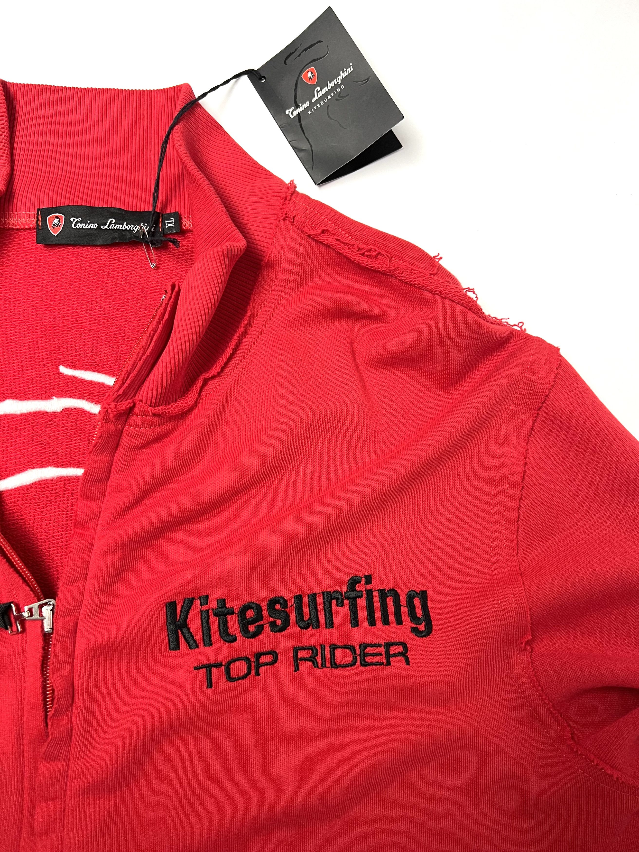 Lamborghini CORINO LAMBORGHINI / KITESURFING, RED SWEATSHIRT W / ZIPPER Size US XL / EU 56 / 4 - 12 Thumbnail