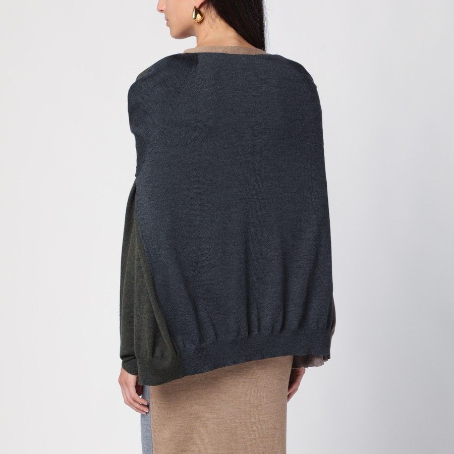 Moschino o1d2blof0924 Deconstructed Cardigan in Beige & Grey Size M / US 6-8 / IT 42-44 - 3 Thumbnail