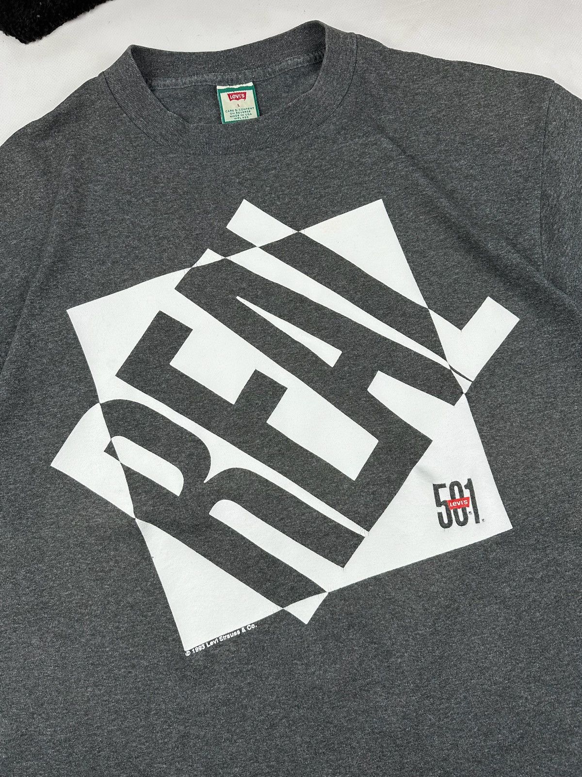 Levi's × Vintage Vintage 1993 Levis tShirt real 501 tee Size US L / EU 52-54 / 3 - 5 Thumbnail