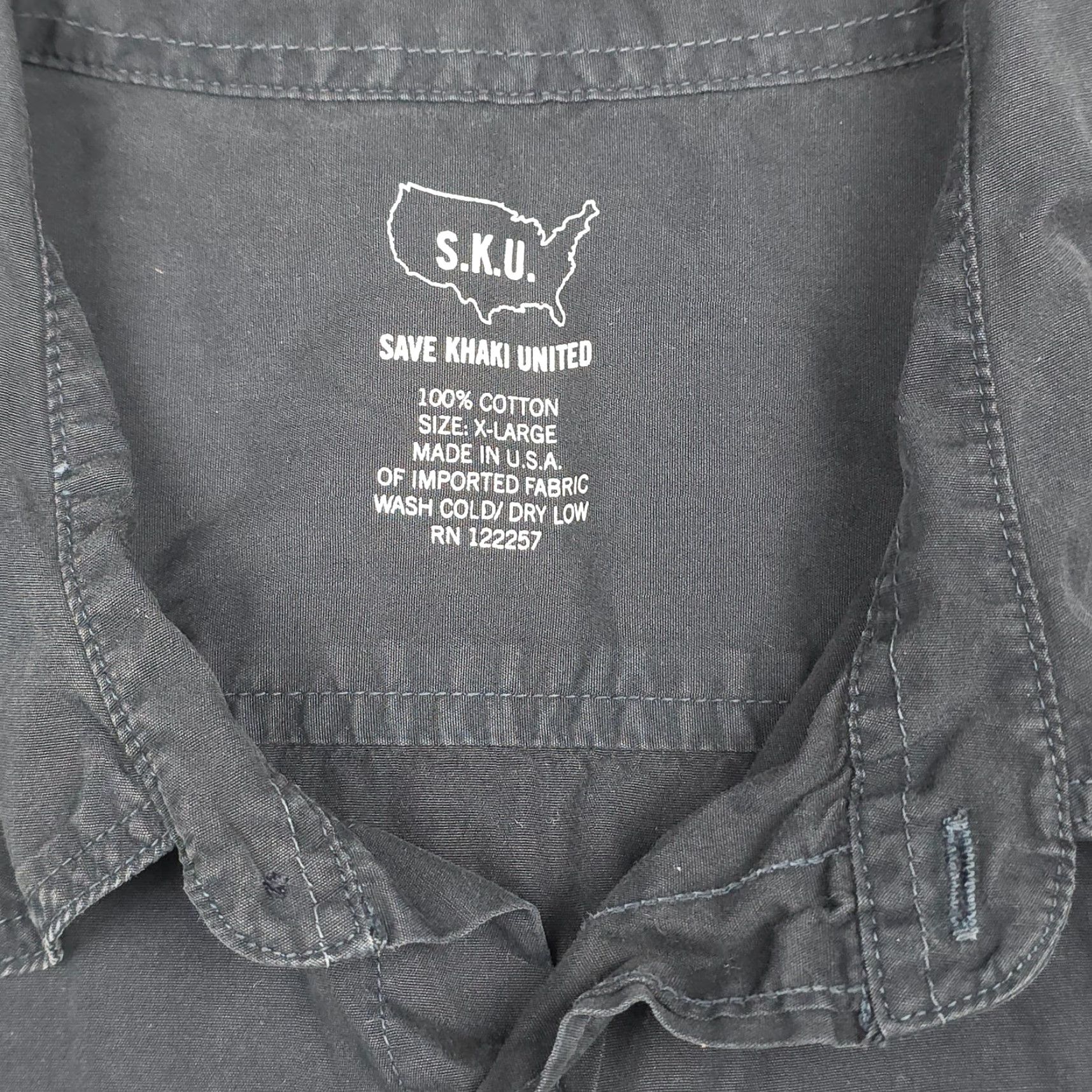 Save Khaki United VINTAGE Save Khaki United Button-Up Shirt Men XL Navy Blue Cotton USA Marks Size US XL / EU 56 / 4 - 6 Thumbnail