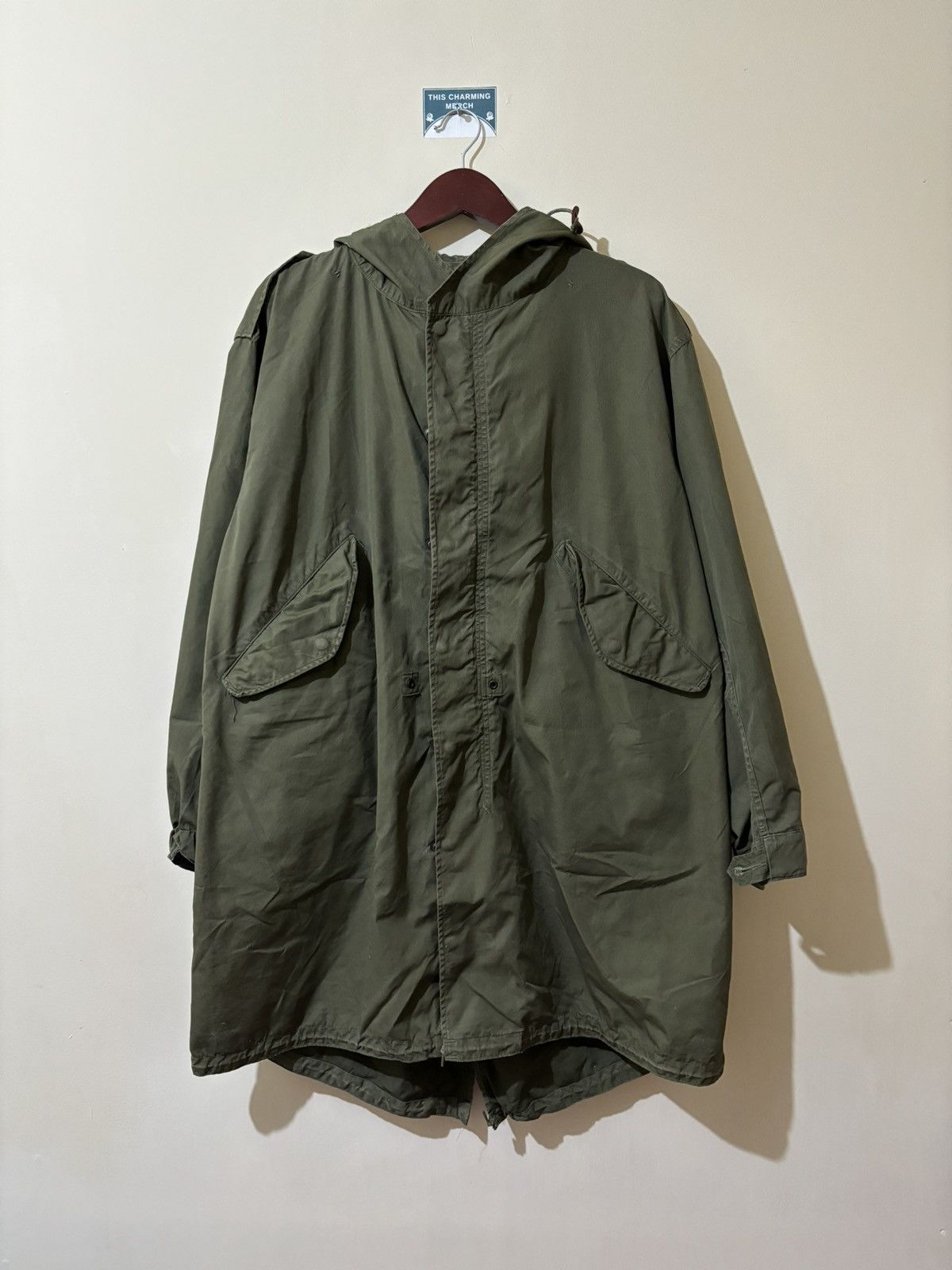 image of Military x Vintage 1962 M-51 Fishtail Parka Jacket in Green, Men's (Size XS)