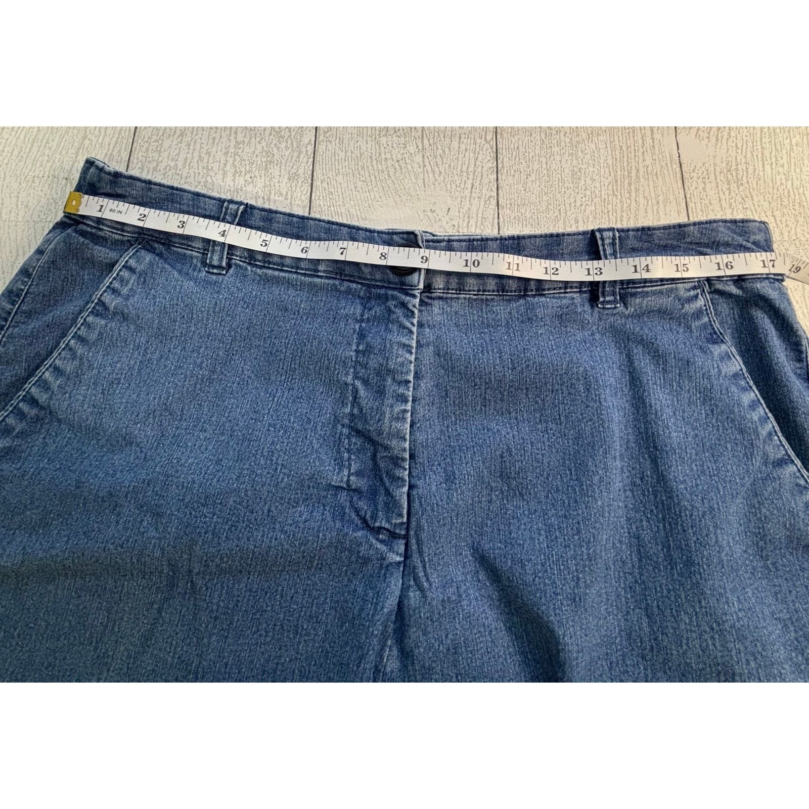 Other Kim Rogers Blue Denim Bermuda Shorts Women’s Size 16 Size 38" / US 16 / IT 52 - 5 Thumbnail