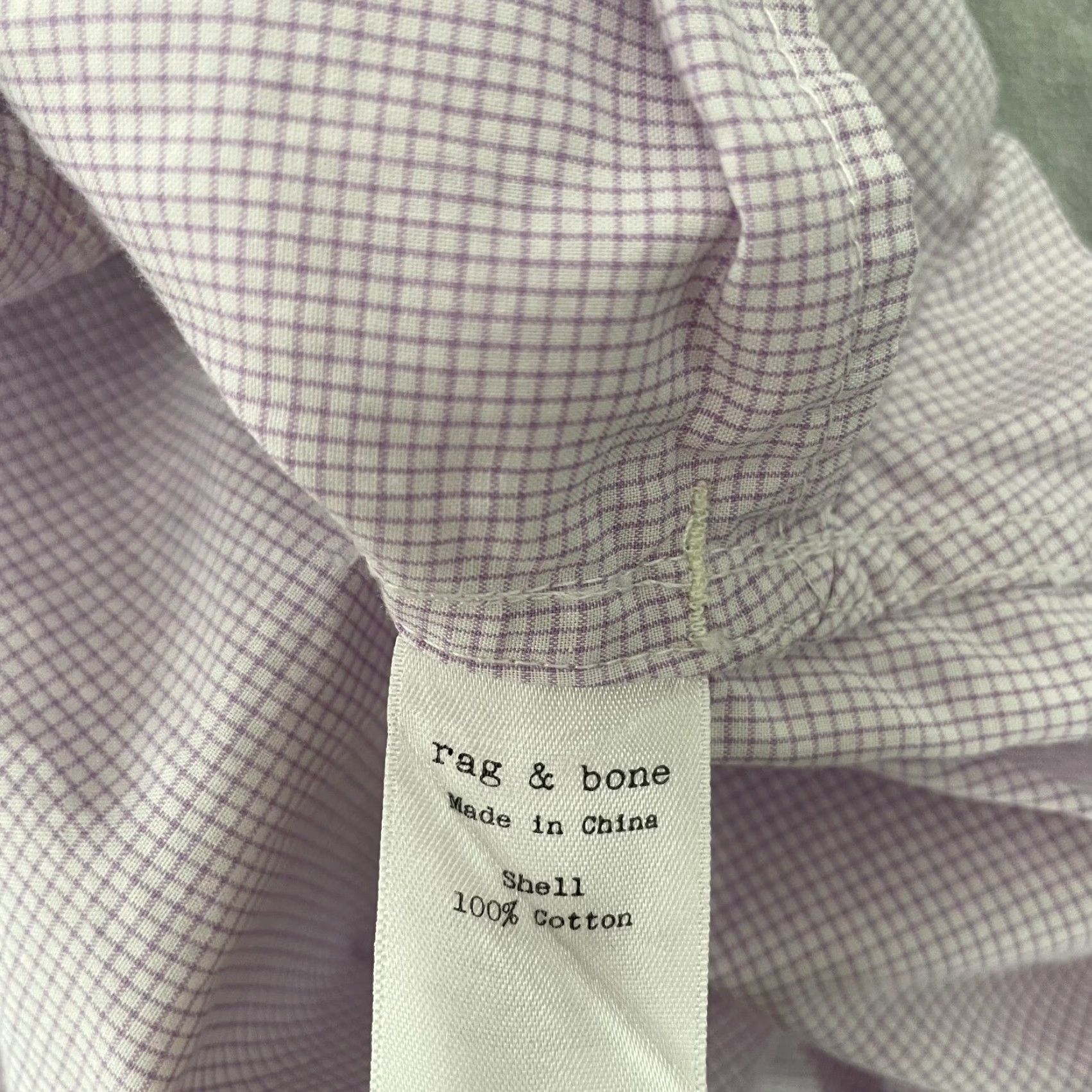 Rag & Bone VINTAGE Rag & Bone Women's Shirt Small Purple Check Long Sleeve Button-Up Pockets Casual Designer Size S / US 4 / IT 40 - 7 Thumbnail