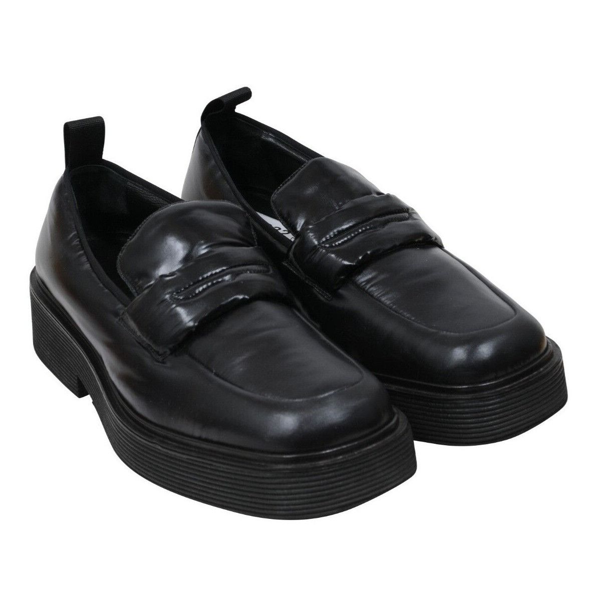 Marni Square Toe Platform Loafers Black Nylon - 02032 Size US 12 / EU 45 - 12 Thumbnail