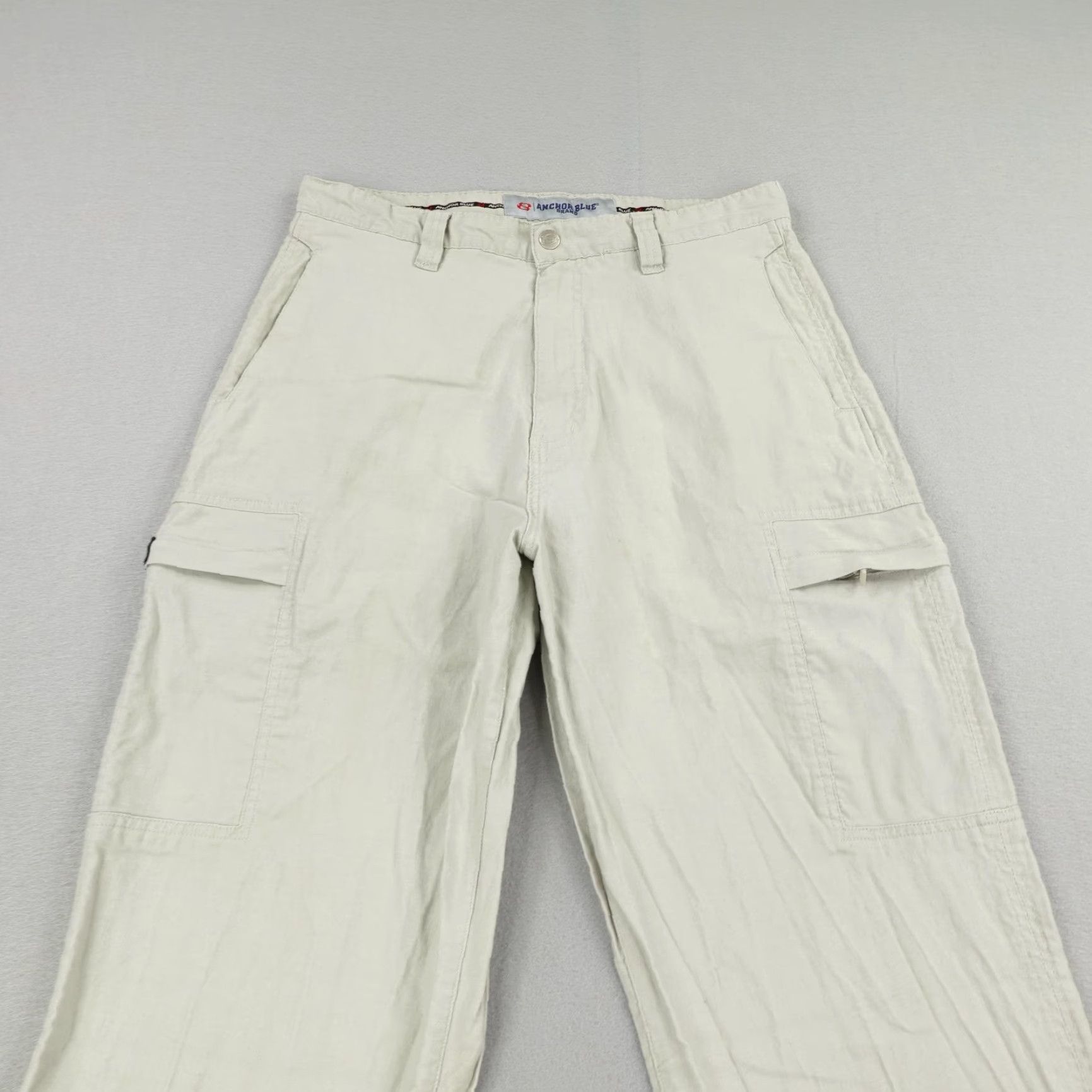 Anchor Blue VINTAGE Anchor Blue Cargo Pants Mens 32x32 Khaki Beige Cotton Utility Casual Y2K Size US 32 / EU 48 - 2 Thumbnail