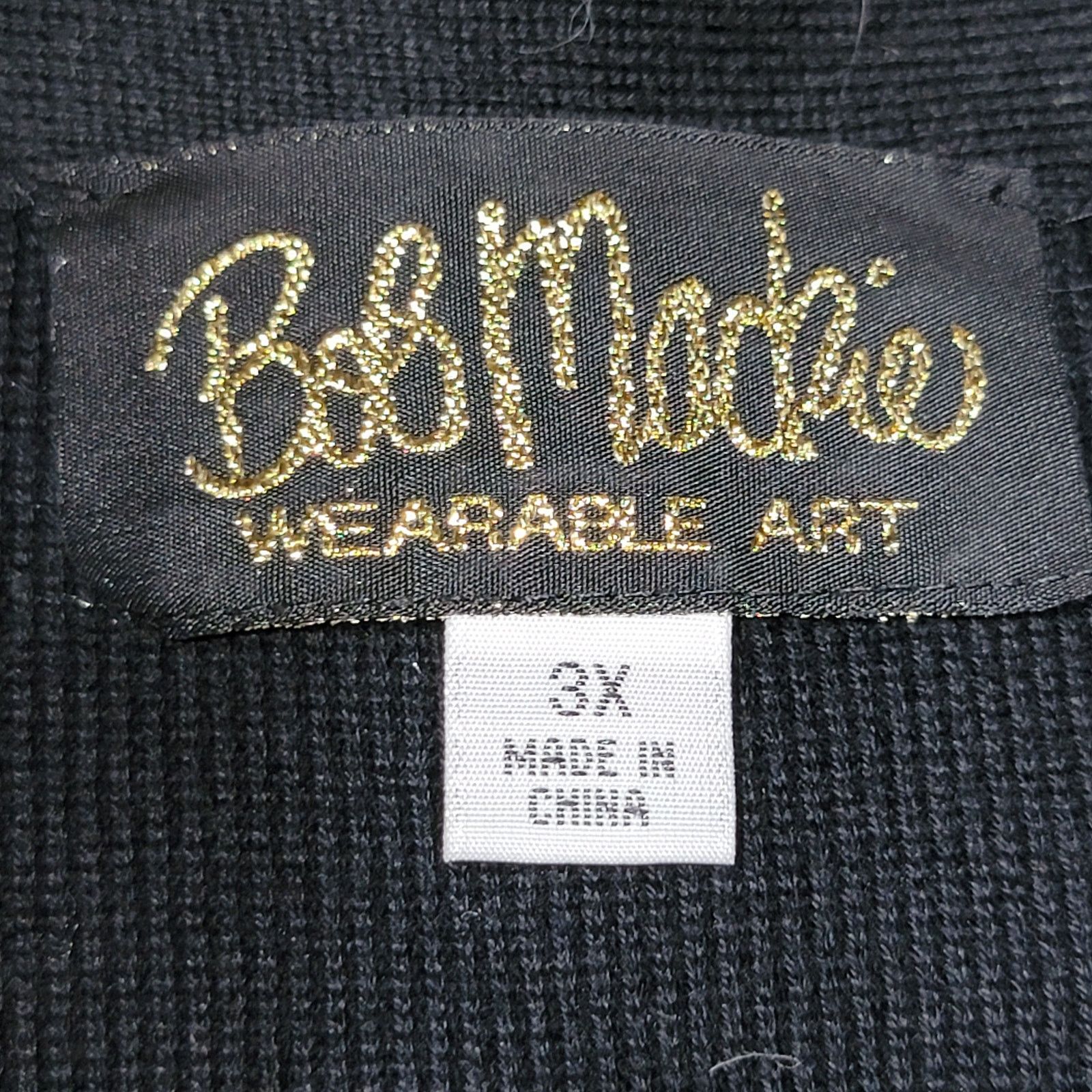 Bob Mackie Bob Mackie Wearable Art Knit LS Sweater w/ Embroidery - 3X Size 3XL / US 20-22 - 5 Thumbnail