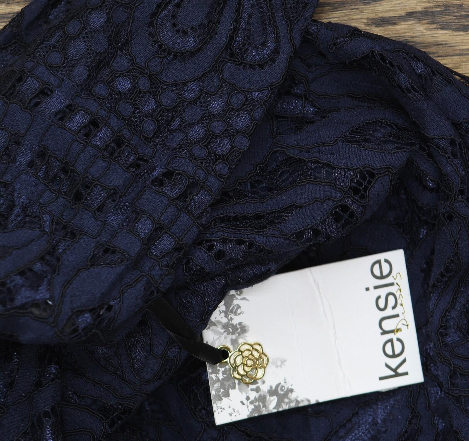 Other Kensie Half Sleeve Lace Sheath Dress Kdln0805 Navy Blue 8 Size M / US 6-8 / IT 42-44 - 3 Thumbnail