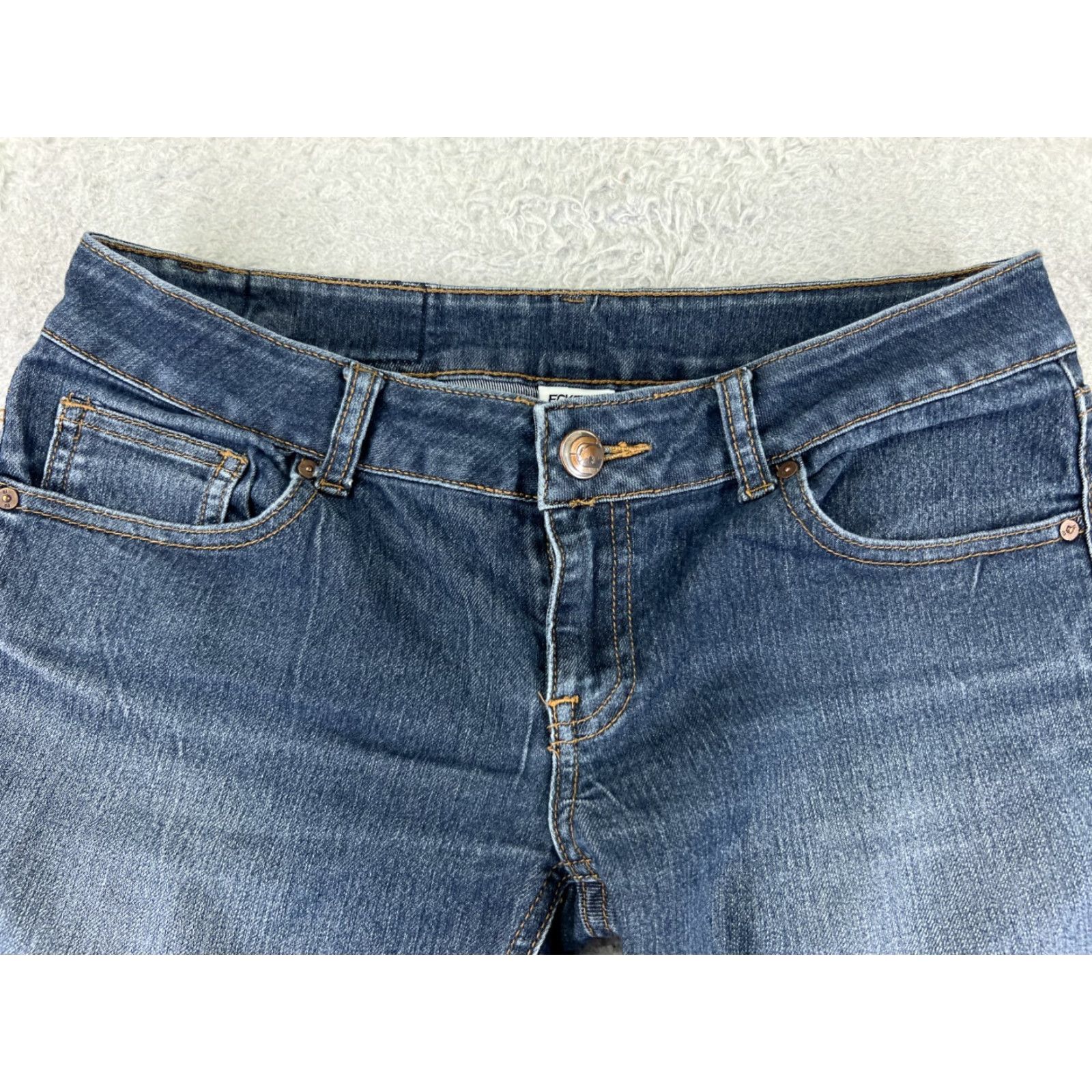 Ecko Unltd. Ecko Unltd Jeans Women Size 7 Skinny Low Rise Denim Medium Wash Blue Stretch 5-Pocket Womens Size 28" / US 6 / IT 42 - 4 Thumbnail