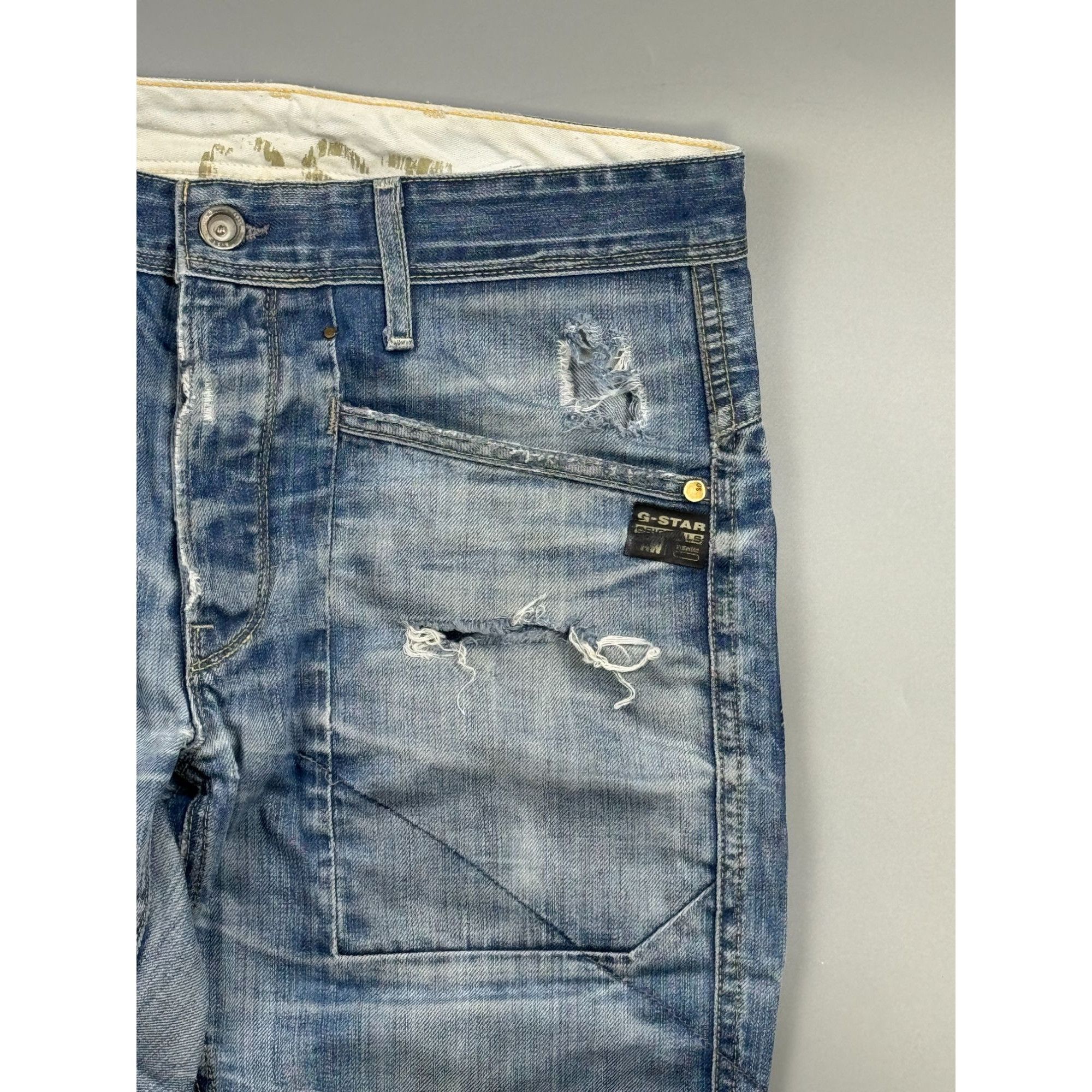 G-Star G-Star Navy Jack Low Tapered Denim Jeans Cargo Pants (Y1189) Size US 31 - 3 Thumbnail