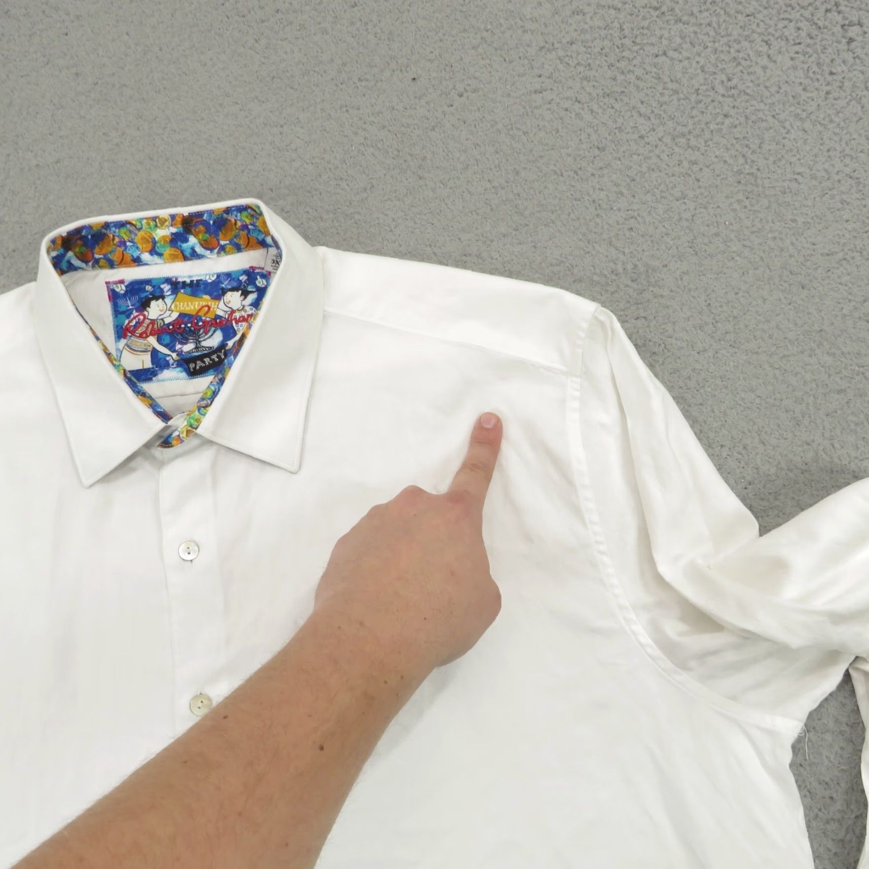 Robert Graham VINTAGE Robert Graham Shirt Men XXXL White Jewish Chanukah Dreidel Jacquard Flip Cuff 3X Size US XXL / EU 58 / 5 - 7 Thumbnail