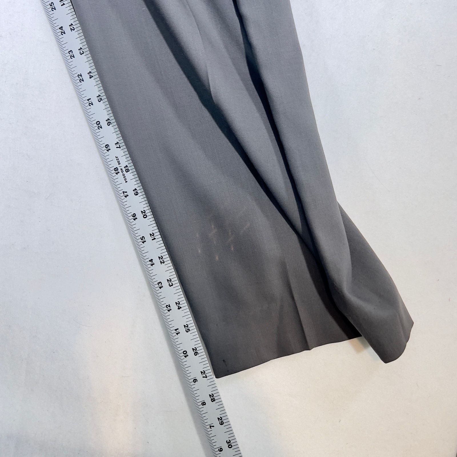 Robert Talbott Talbots Pull On Pants Woman 16 Italian Wool Grey Pockets Size 37" - 5 Thumbnail
