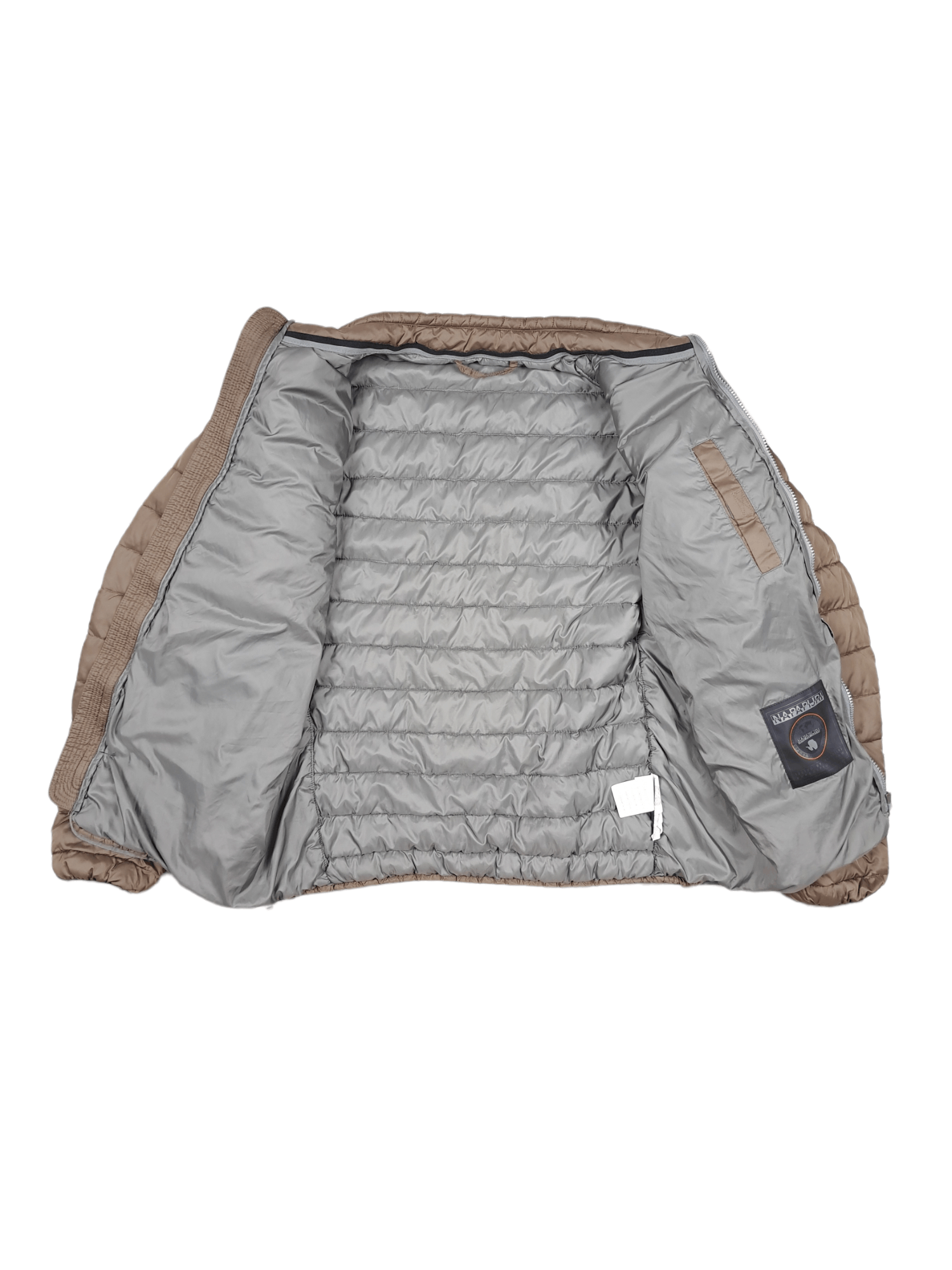 Napapijri × Vintage 💎 Napapijri Brown Outdoor Puffer Light Jacket Size XL Logo Size US XL / EU 56 / 4 - 8 Thumbnail