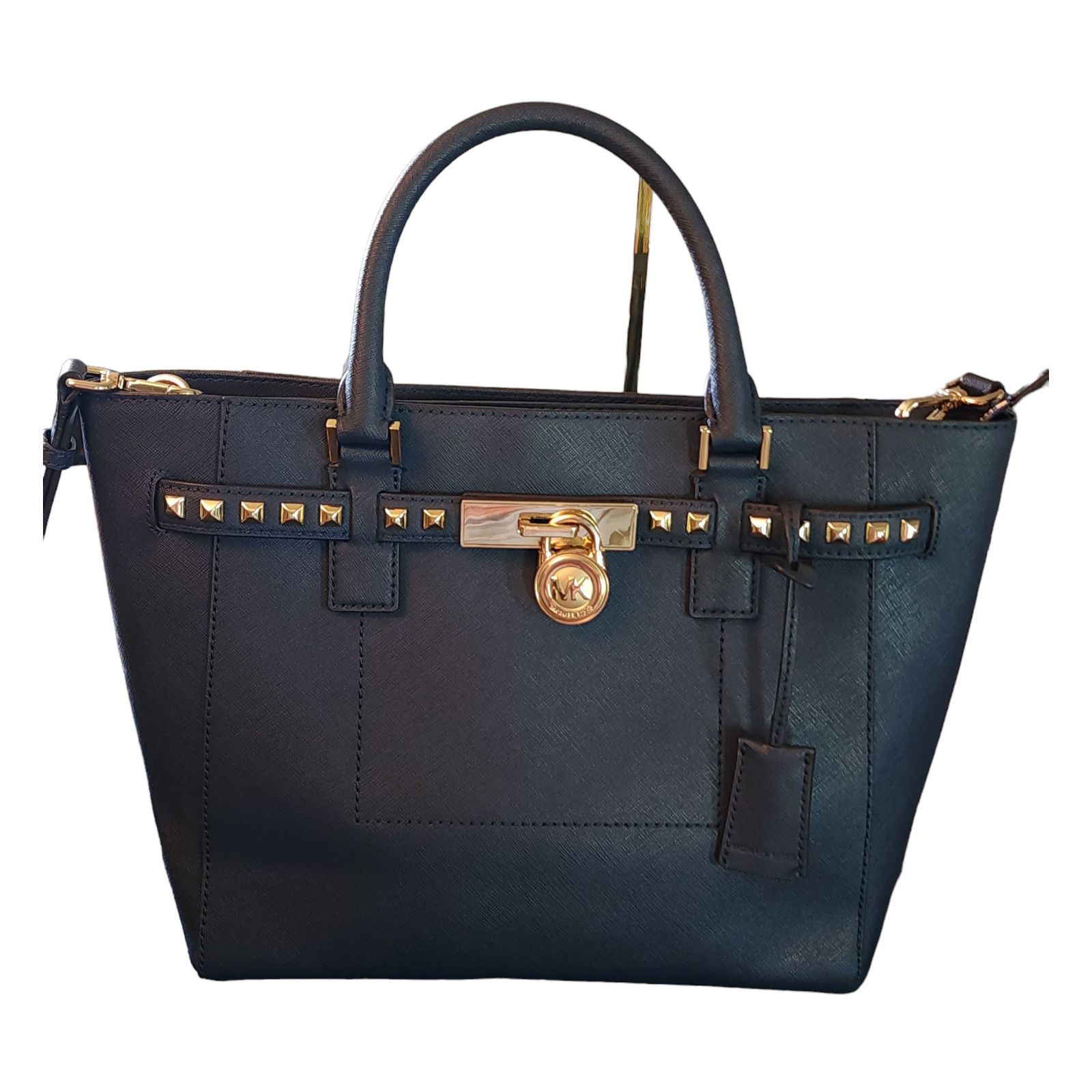 Michael Kors Michael Kors Hamilton Large Studded Shoulder Bag navy blue Size ONE SIZE - 9 Thumbnail