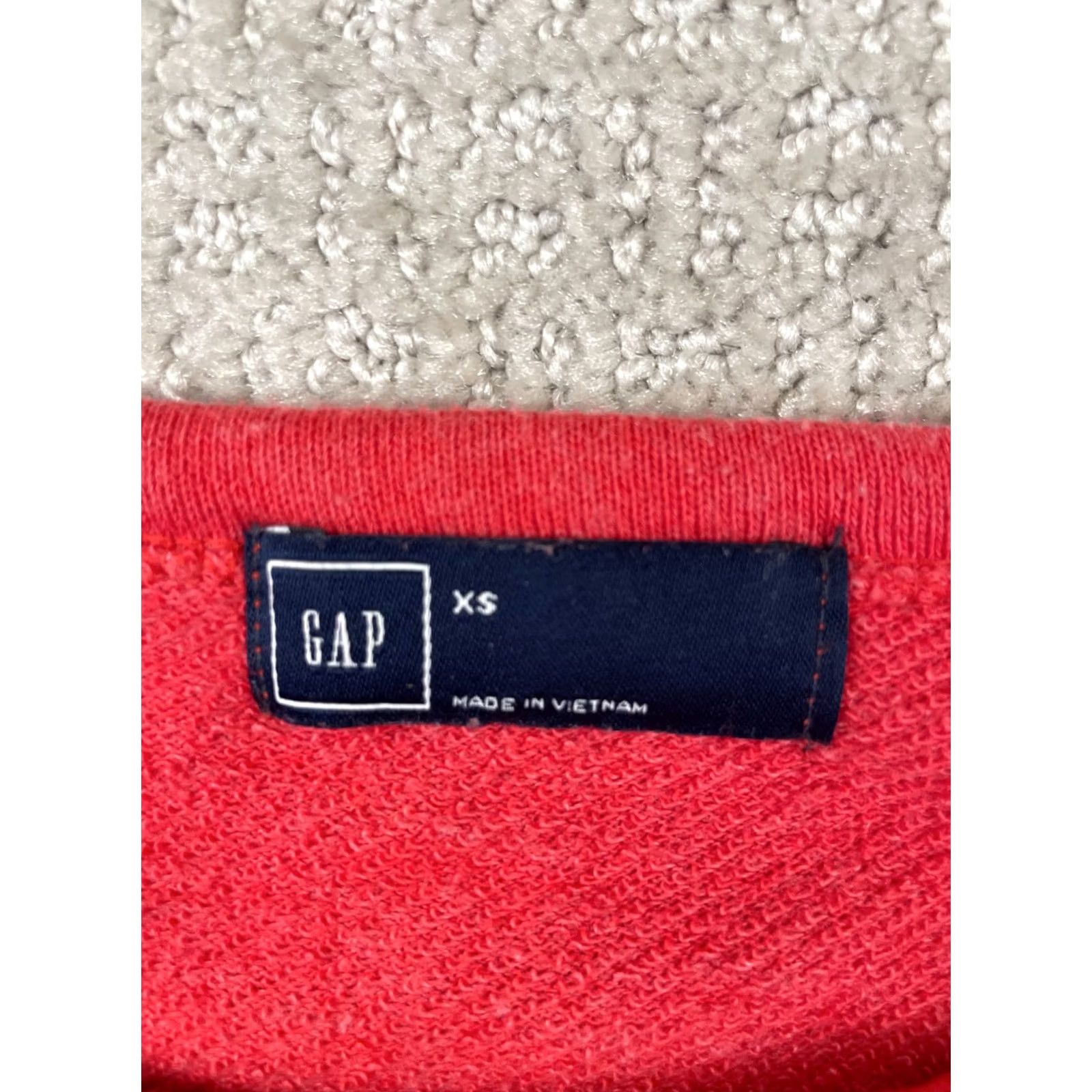 Gap GAP Sweater Womens XS Red Boat Neck Pullover Terry Long Sleeve Classic Size XS / US 0-2 / IT 36-38 - 4 Thumbnail