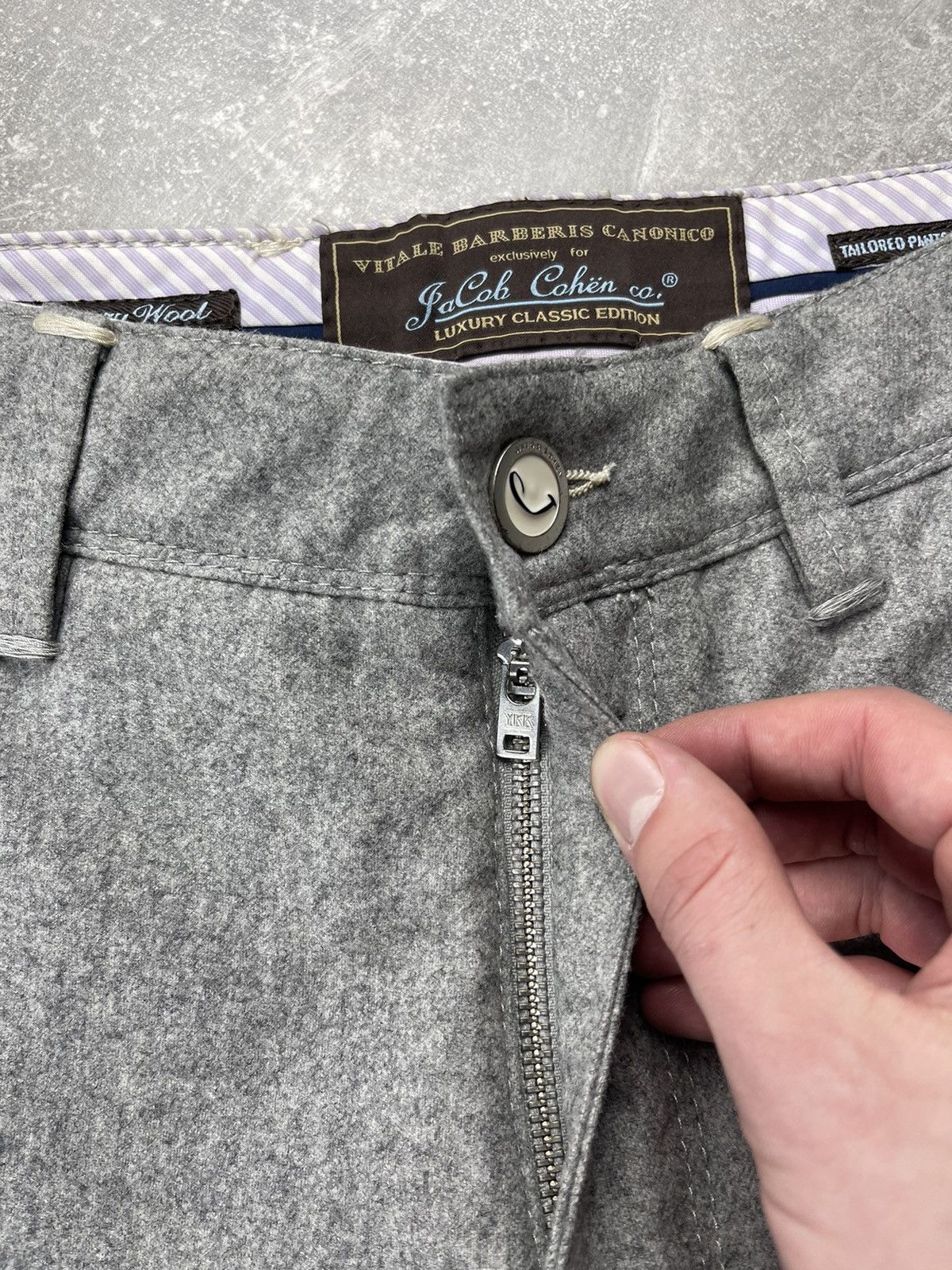 Jacob Cohen Jacob Cohen J606 Luxury Classic Edition Gray Wool Pants Size US 31 - 8 Thumbnail