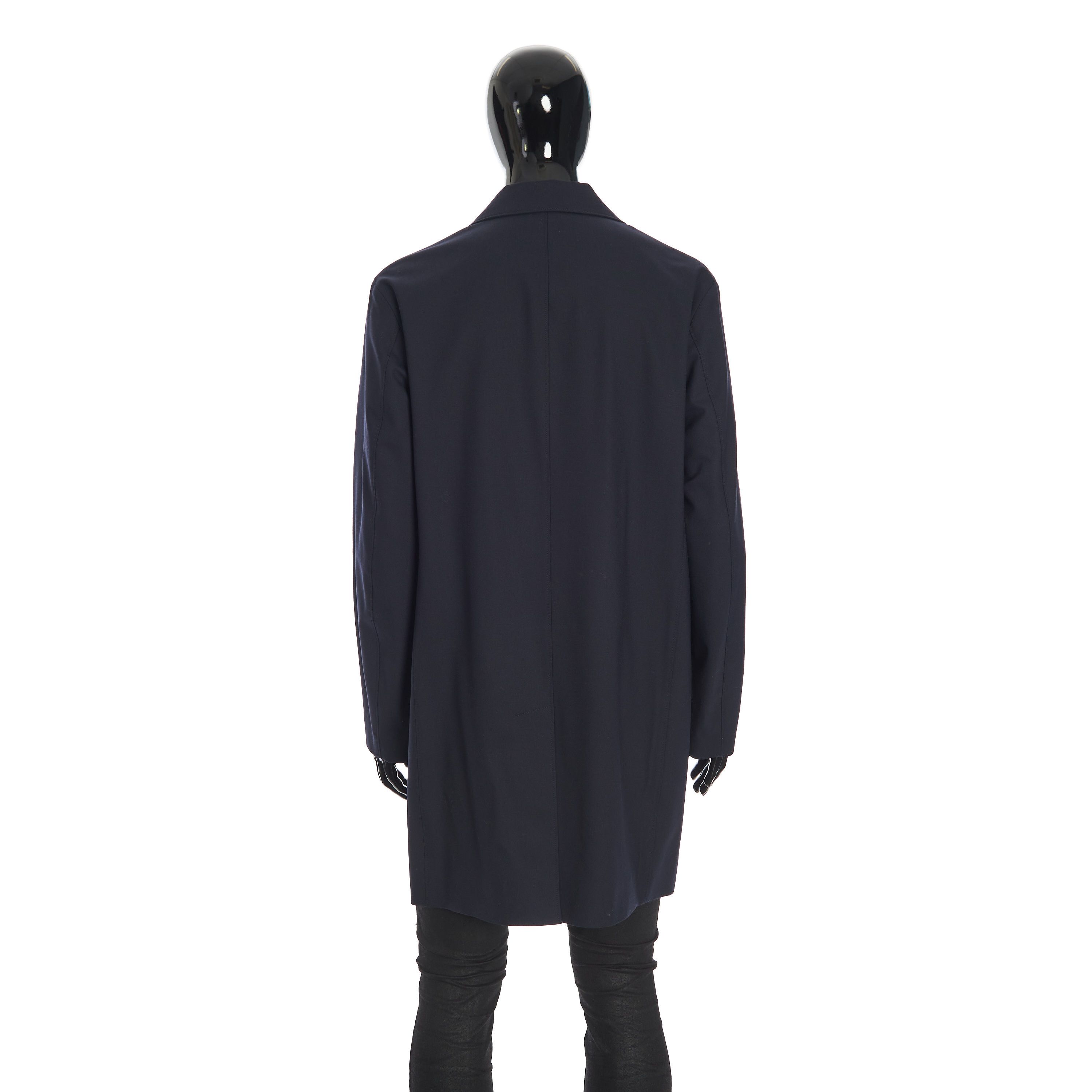 Loro Piana Wallaston Coat In Navy Blue Stretch Wool Size US S / EU 44-46 / 1 - 5 Thumbnail