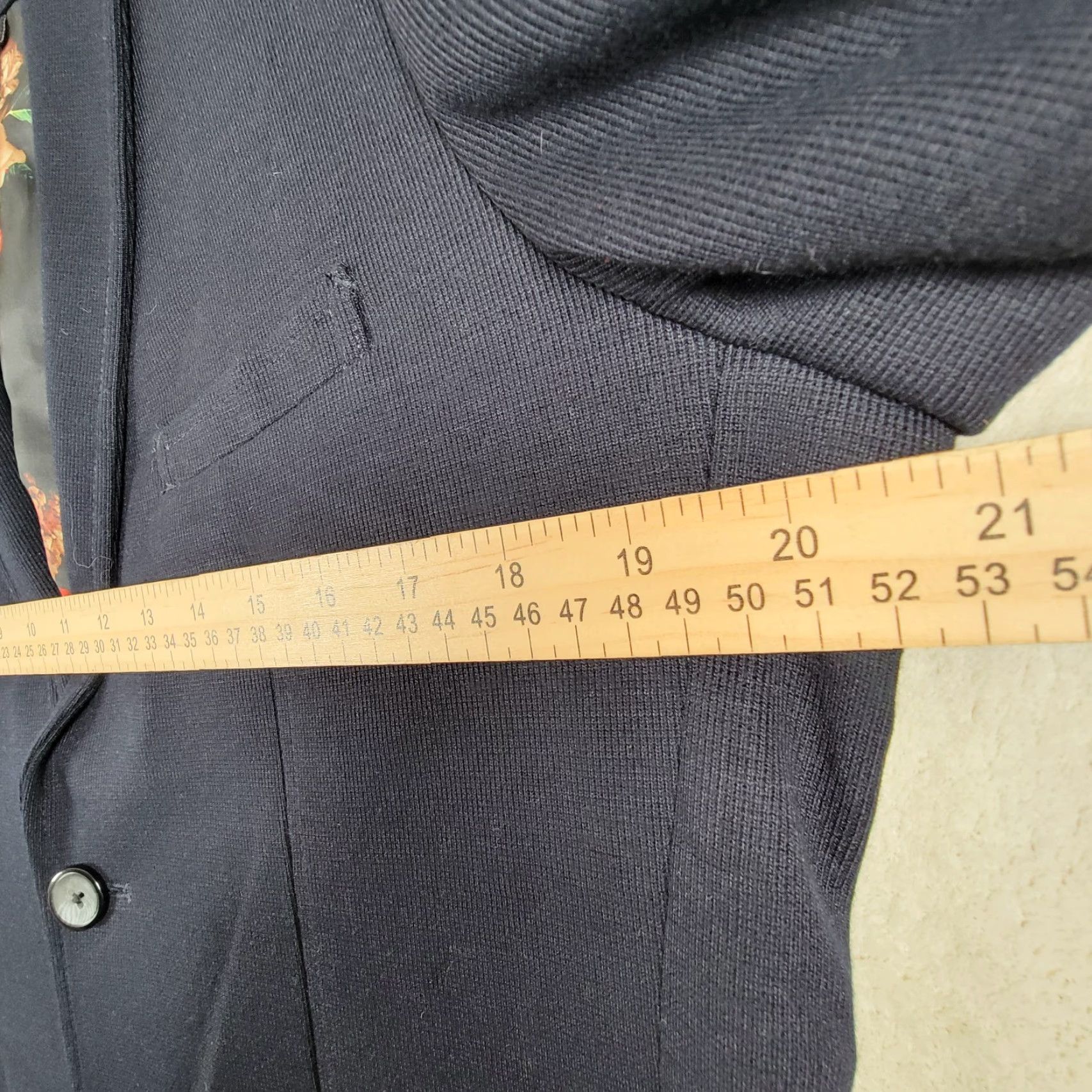 Vintage Civil Society Blazer Jacket Men XL Grey Two-Button Notch Lapel Regular - Knit Unstructured 2 BTN Dry Clean Only Size 40R - 7 Thumbnail