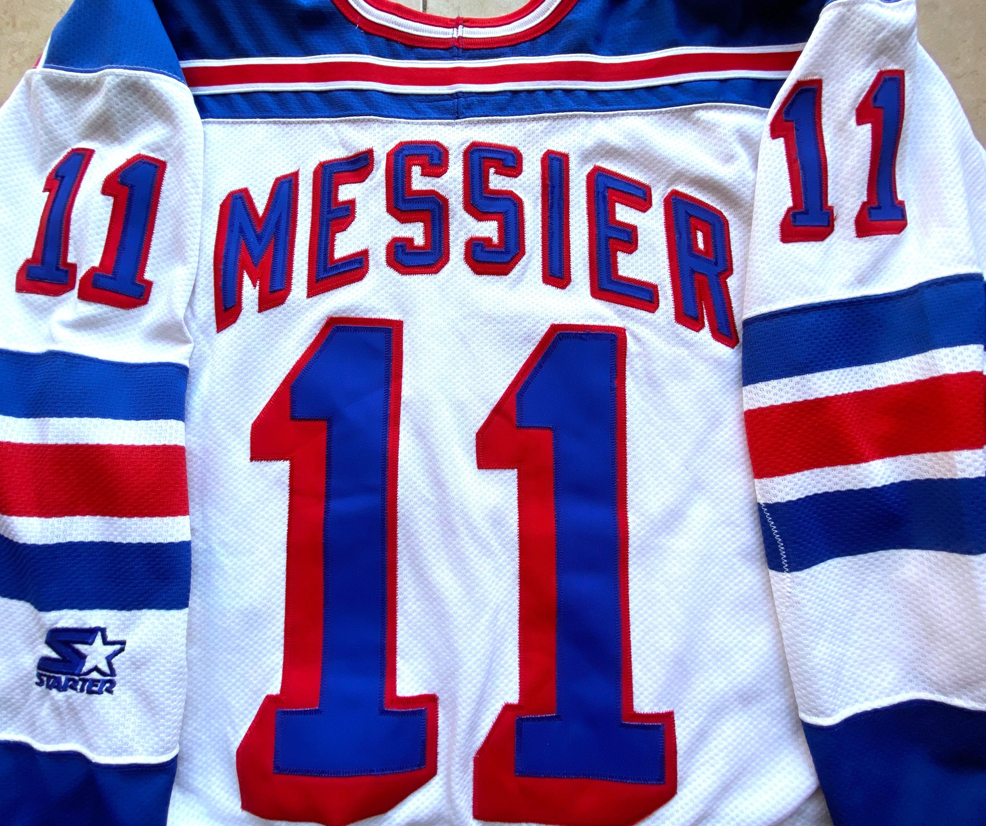 Starter MESSIER 11 NY Rangers 90s STARTER jersey L white vintage Size US L / EU 52-54 / 3 - 4 Thumbnail