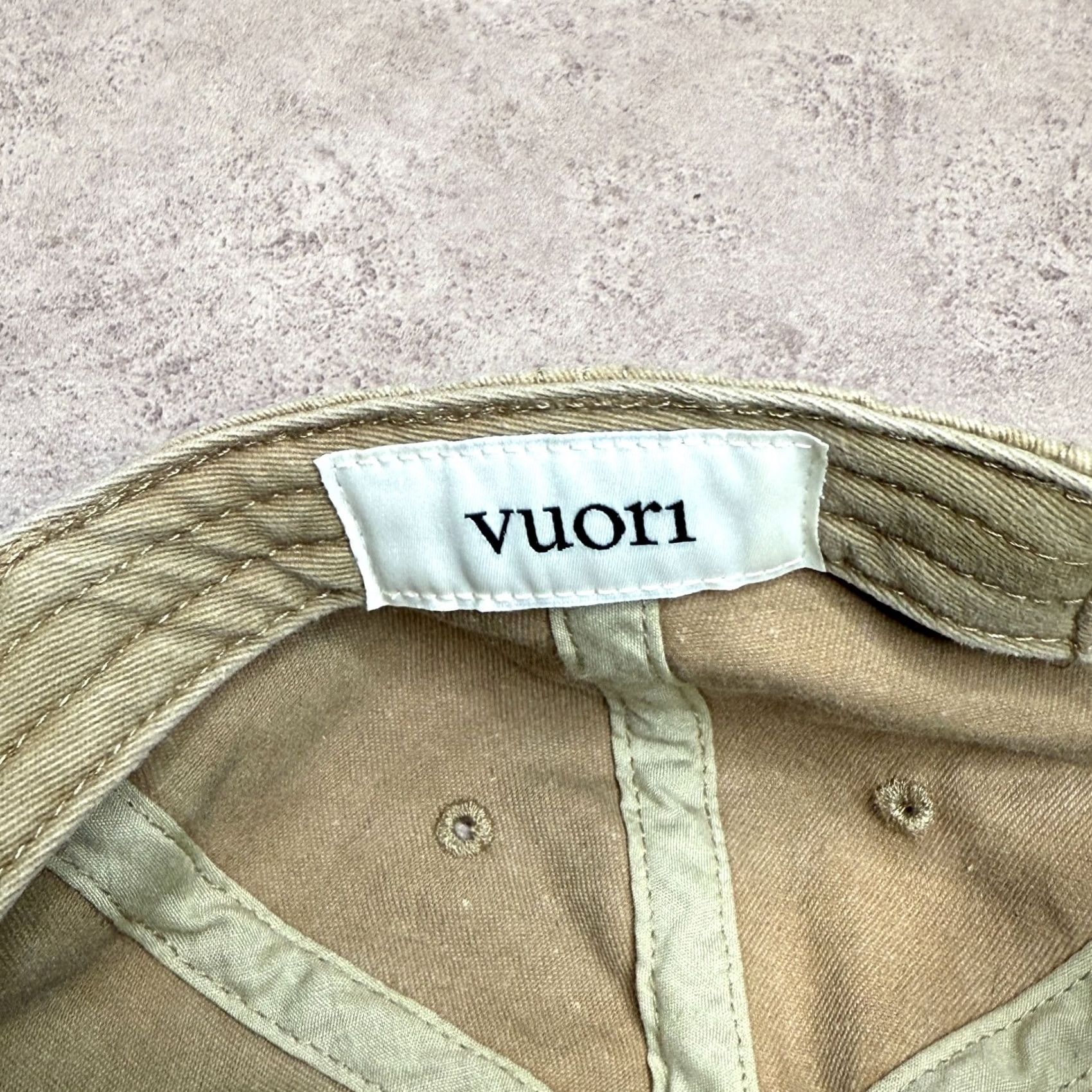 Vuori Vuori Hat Cap One Size Adjustable Strap Fit Beige Outdoor Unisex Baseball Cap Tour Camel Beige Cotton Size ONE SIZE - 2 Thumbnail