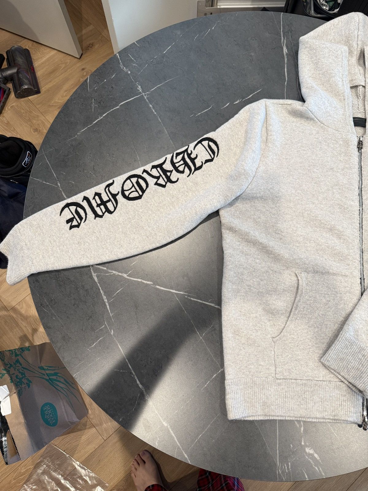 Chrome Hearts Chrome Hearts Zip Hoodie Grey Wool Knit Sleeve Logo Size US M / EU 48-50 / 2 - 3 Thumbnail