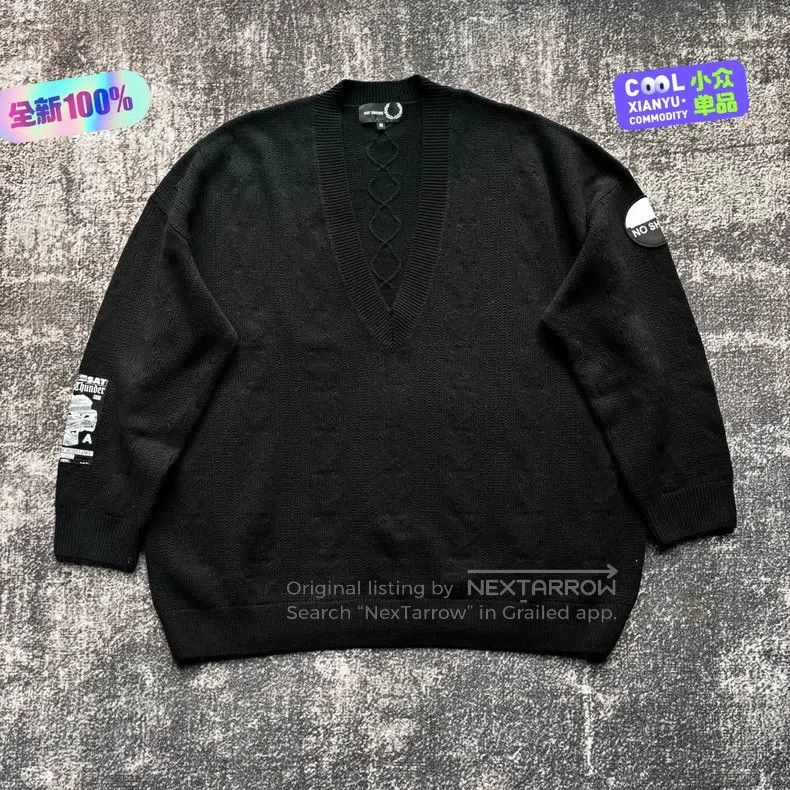 Raf Simons Raf simons Co-branded V-neck woollen sweater Size US M / EU 48-50 / 2 - 1 Thumbnail