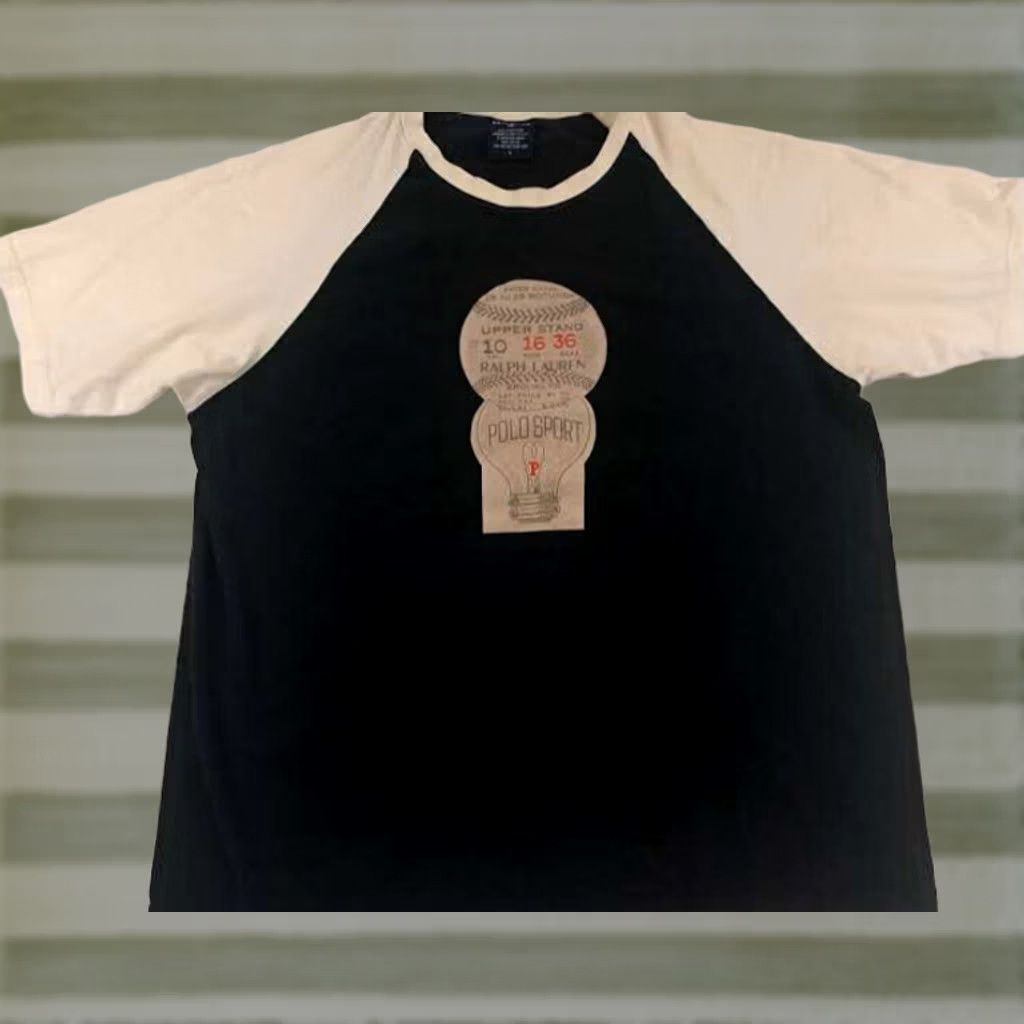 Ralph Lauren Ralph Lauren Polo Sport T-Shirt Baseball Ticket Stub Large L Black Men Short Sleeve Sports 1990s Students? Size US L / EU 52-54 / 3 - 1 Thumbnail