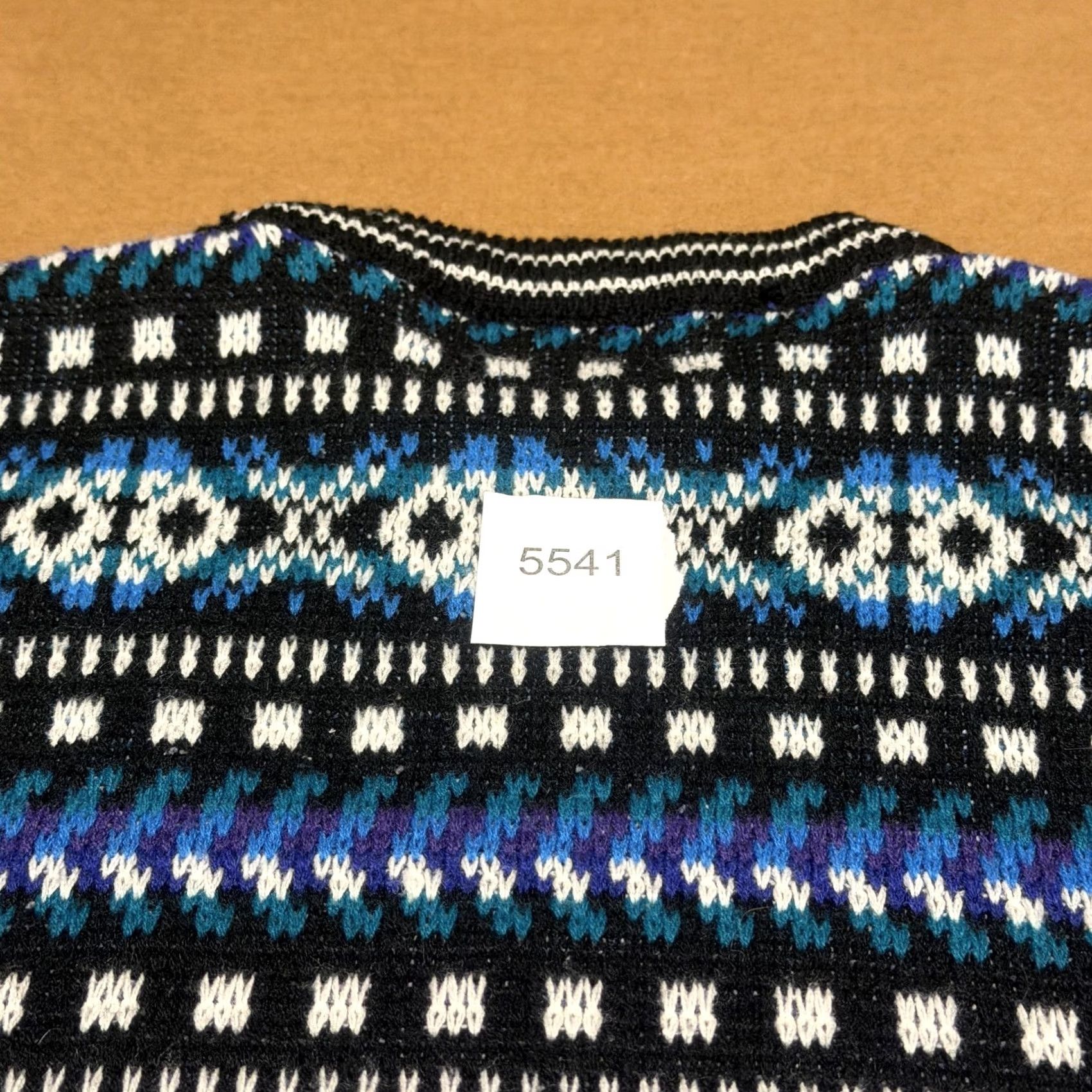 Asics Trend Basics Sweater Mens XL Black Blue Fair Isle Knit Crewneck Acrylic PULLOVER Heavyweight Multicolor Knitted Knit Size US XL / EU 56 / 4 - 7 Thumbnail