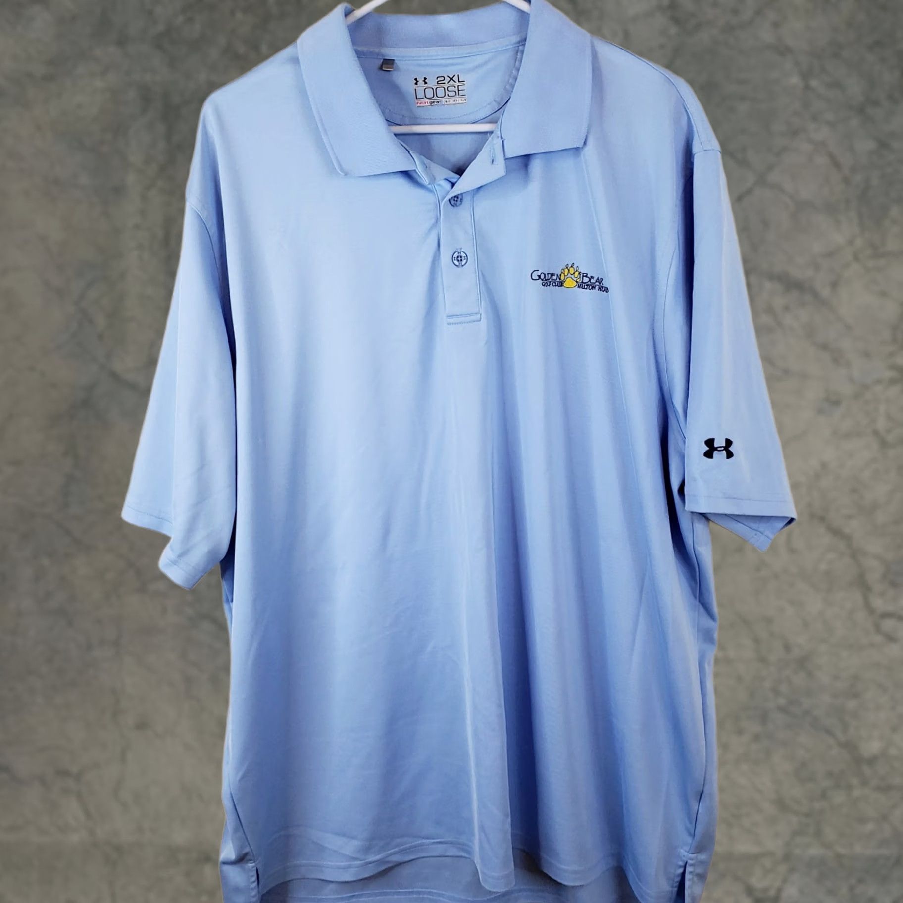 Under Armour Under armour Shirt Mens 2XL Blue Polo Loose Fit Stretch Performance Golden Bear Size US XXL / EU 58 / 5 - 1 Thumbnail