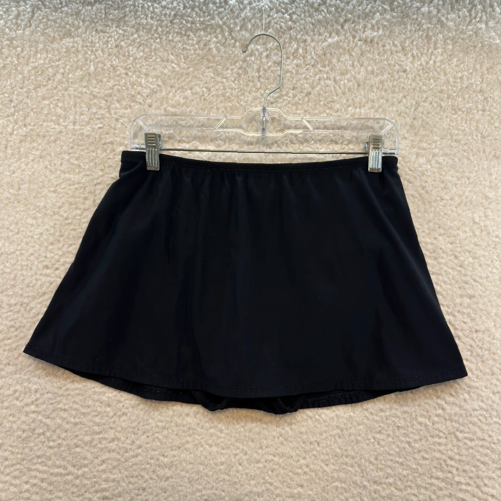 Vintage VINTAGE 90s Swim Skirt Bottoms 12 L Large Black Lined Cover Up Sporty Swimsuit - Nike Shirt Size 34" / US 12 / IT 48 - 2 Thumbnail