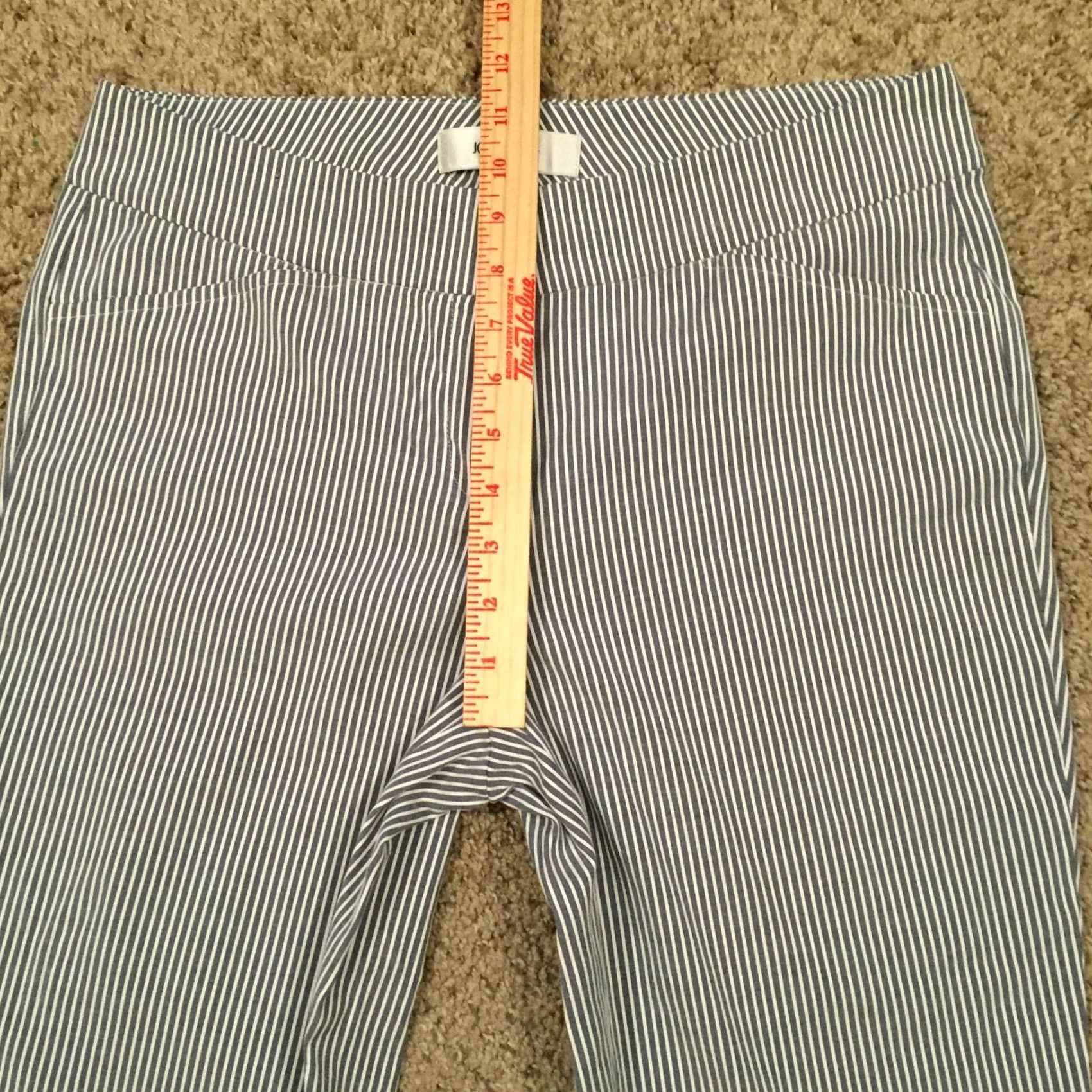 Vintage Blue White Striped Ankle Pants - 6 Size Womens Business Size 28" / US 6 / IT 42 - 4 Thumbnail