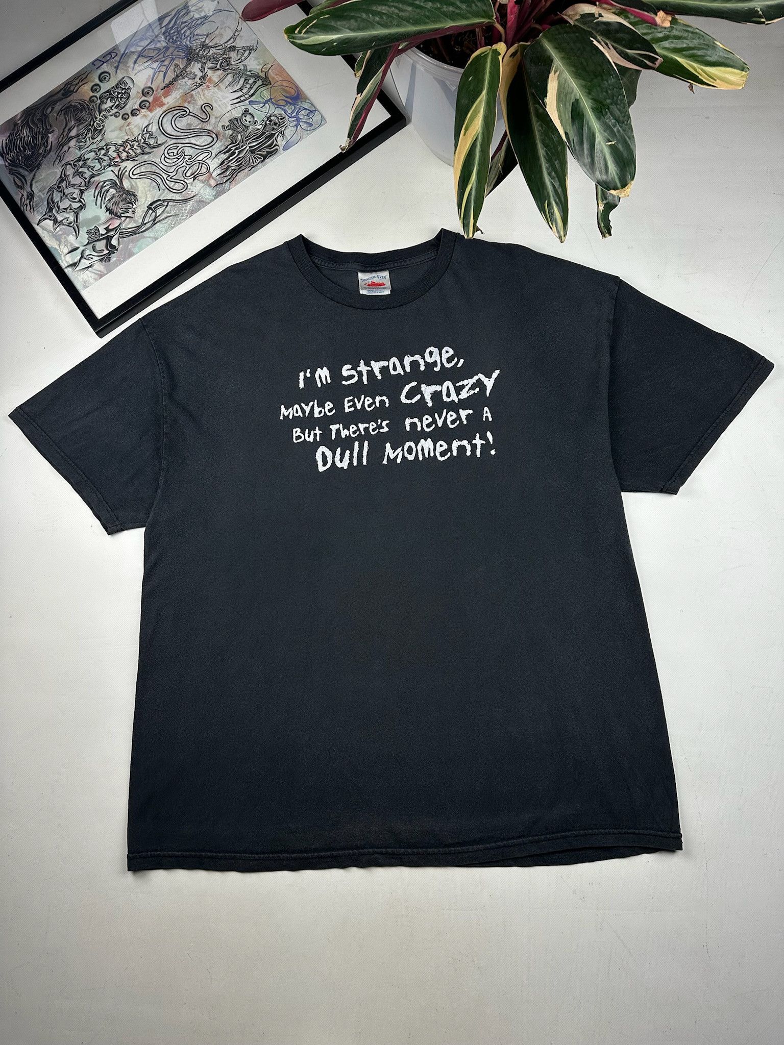 Vintage Vintage Y2K ADULT Humor Tee 90s I'm strange CrazY Size US XXL / EU 58 / 5 - 2 Thumbnail