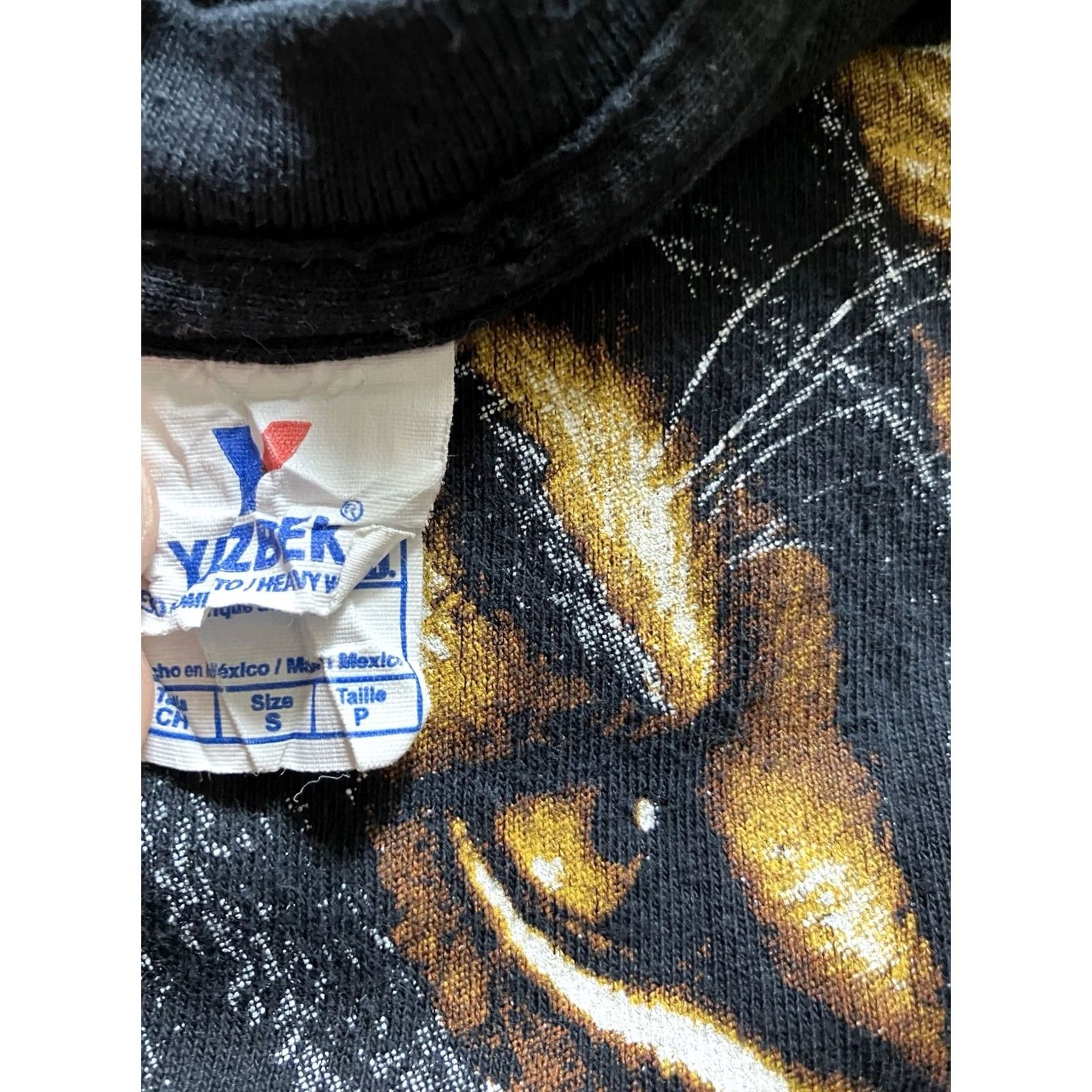 Vintage BOB MARLEY & LION Zion Black T-Shirt S Mens Cotton Crew Neck Short Sleeve Mexico Cancun Rivera Maya 2 Side Yazbek Music Shirt Size US S / EU 44-46 / 1 - 3 Thumbnail