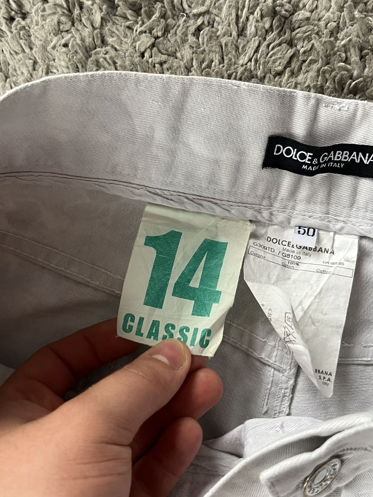 Dolce & Gabbana Vintage Pants Dolce&Gabbana White Avant Gard Luxury Size US 35 - 11 Thumbnail