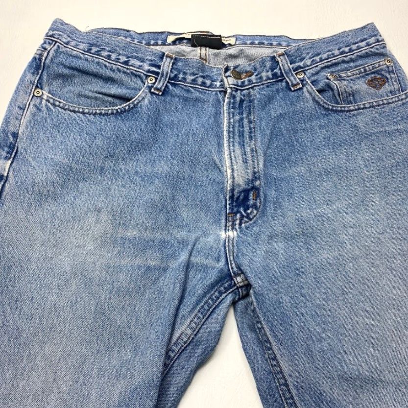 Harley Davidson Harley-Davidson Men's Jeans 36x32 Distressed Denim Blue Biker Motor Clothes Bike Size US 36 / EU 52 - 5 Thumbnail