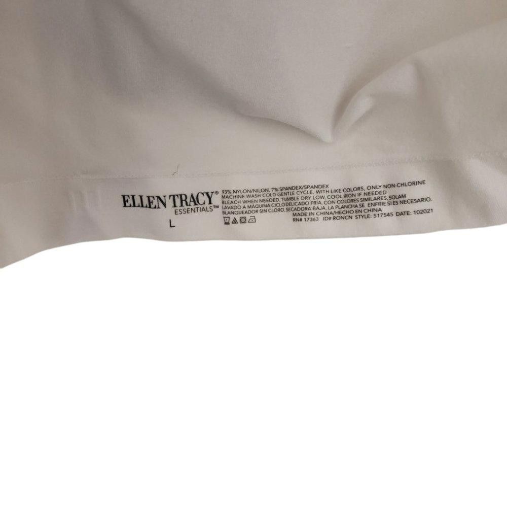 Designer CT1376 Ellen Tracy Ladies White Essentials Tank Top Large Size L / US 10 / IT 46 - 3 Thumbnail