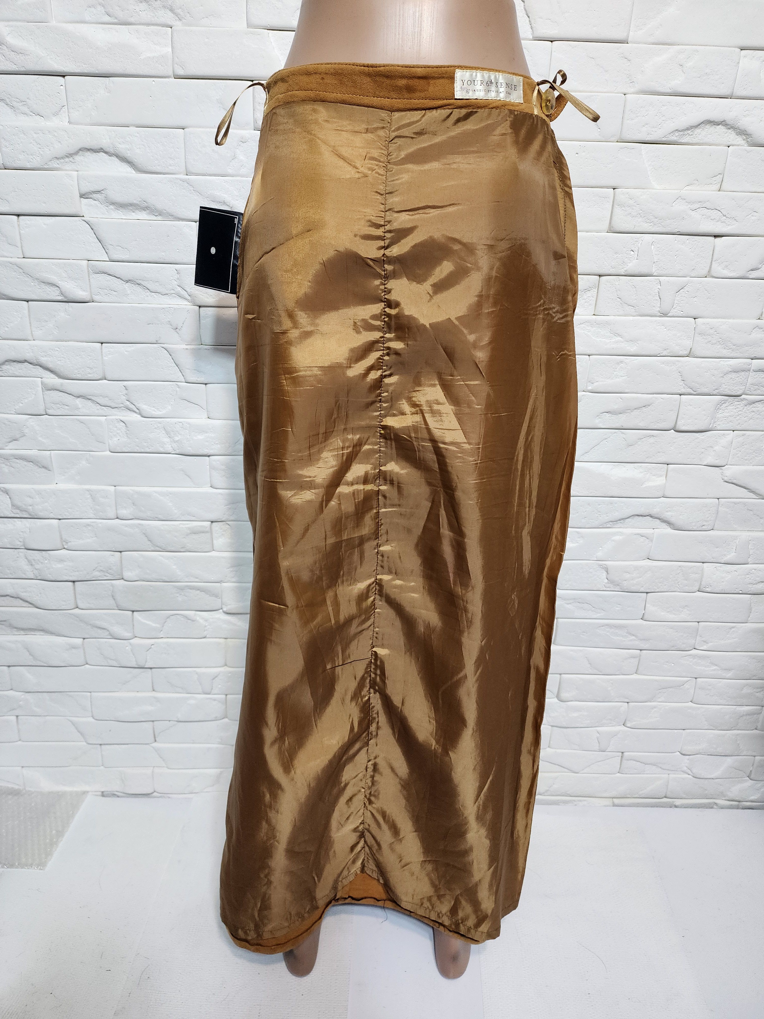 Other Brown Suede Leather Skirt, Plastic Zipper Fasteners Size 28" / US 6 / IT 42 - 7 Thumbnail