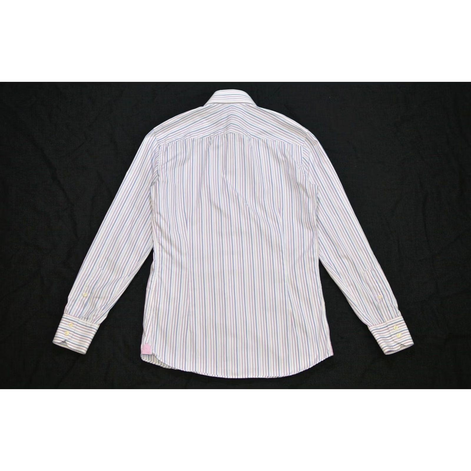 Hackett Hackett London Shirt Men 14.5 Pastel Stripe 100's 2 Ply Cotton HM300651 Multicolor Dress Shirt Size US M / EU 48-50 / 2 - 8 Thumbnail