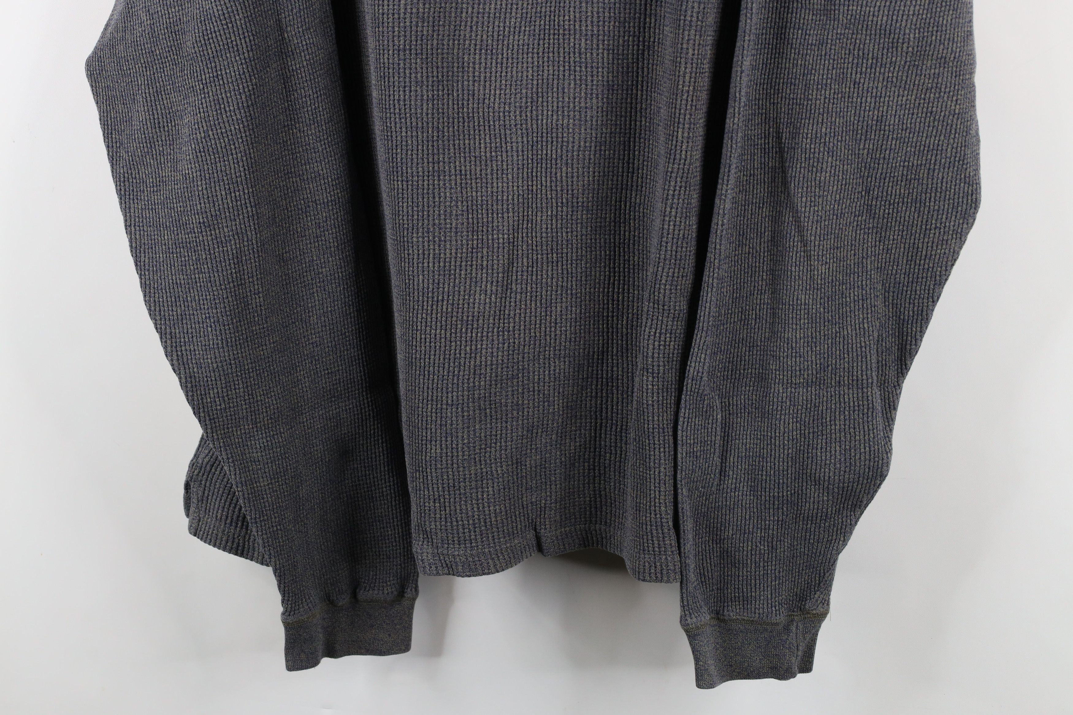 Vintage Vintage 90s Streetwear Thermal Waffle Knit Henley T-Shirt Size US XL / EU 56 / 4 - 3 Thumbnail